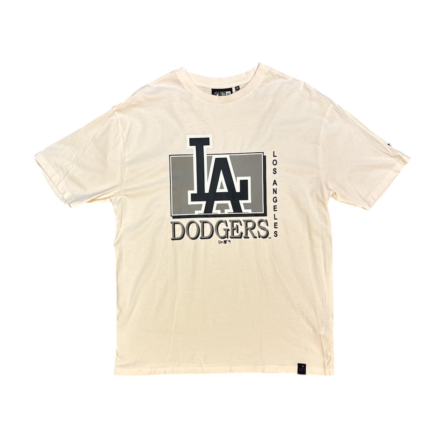 New Era Los Angeles Dodgers Cream Large Logo Tshirt