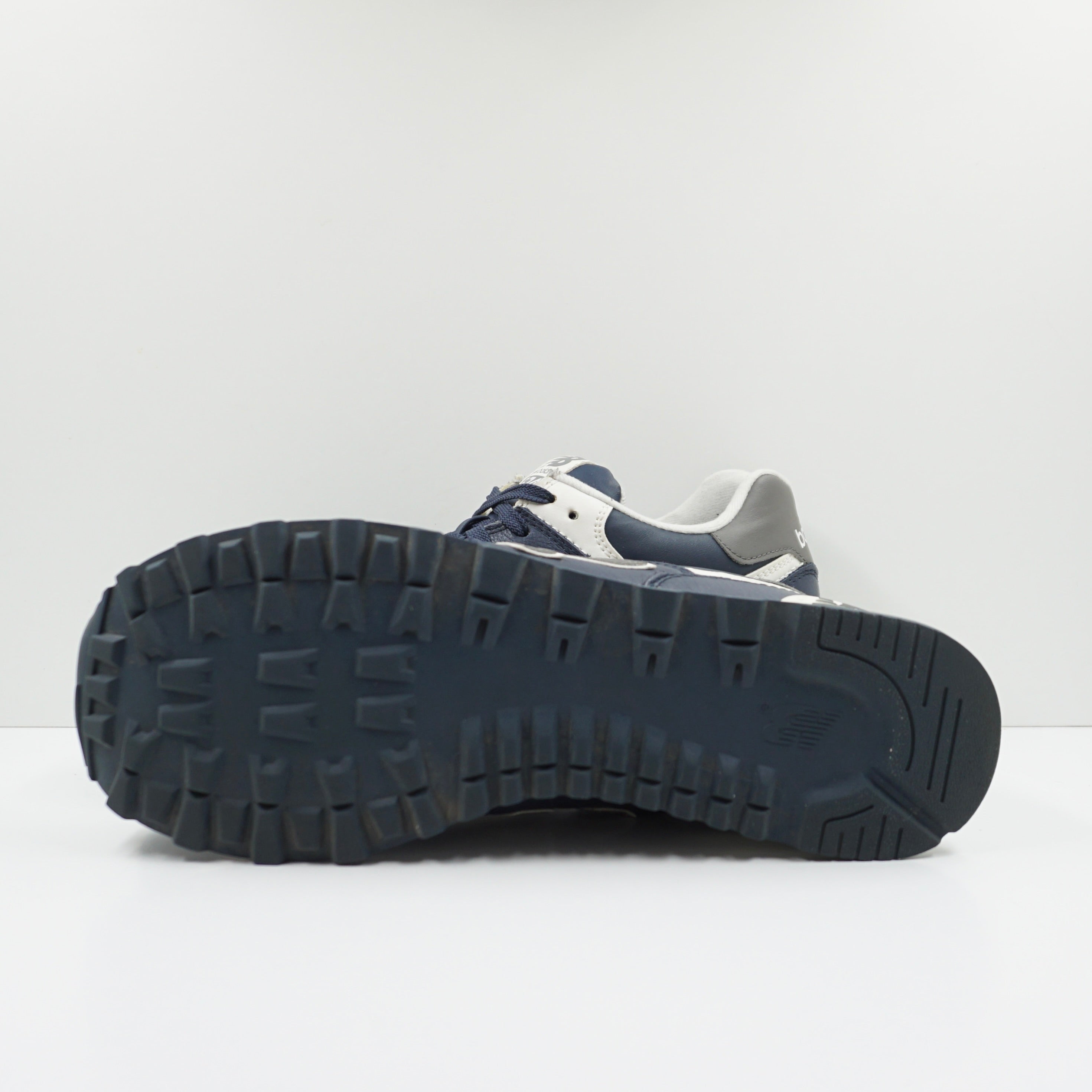 New Balance 574 Leather Navy Grey