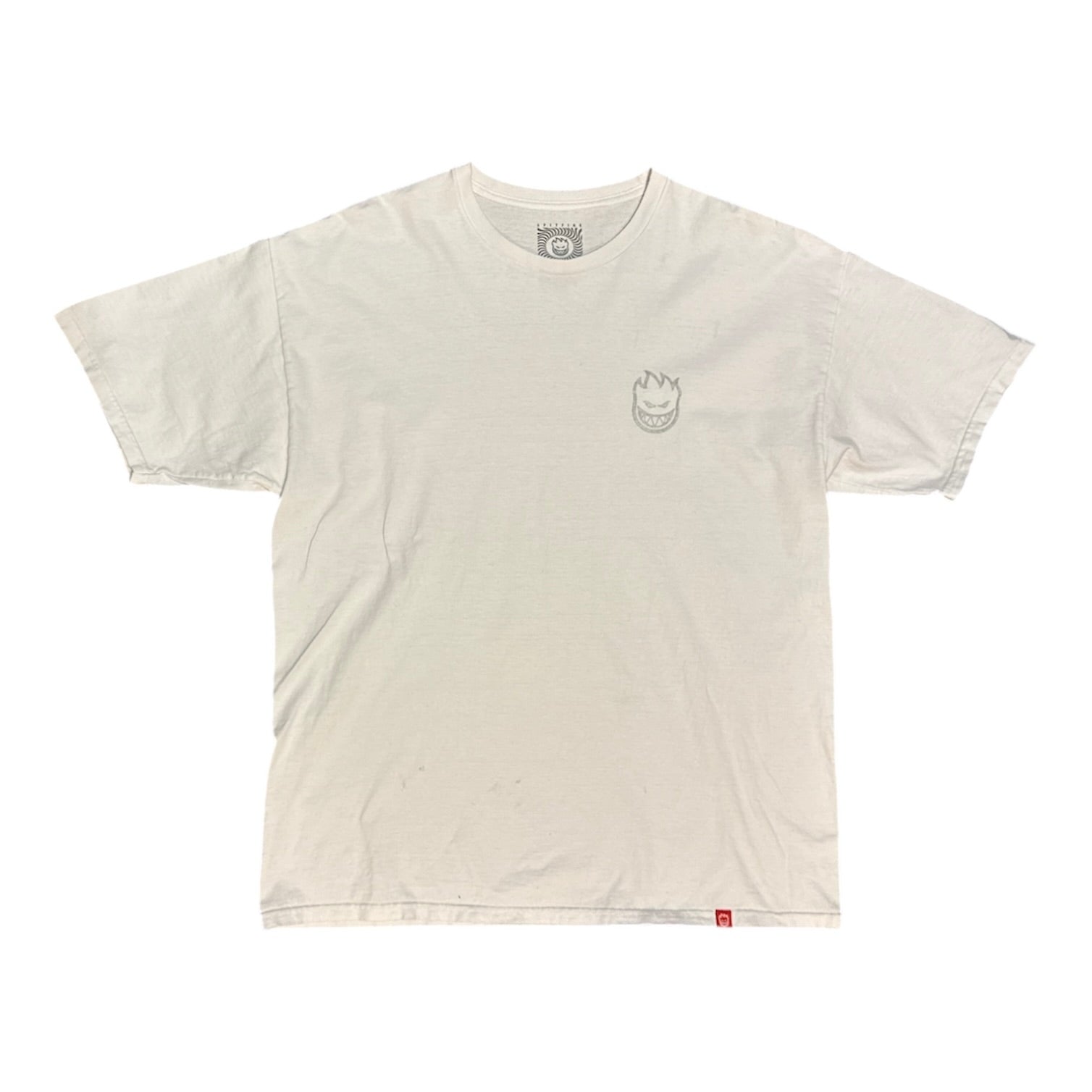 Spitfire Silver Head Logo White Tshirt