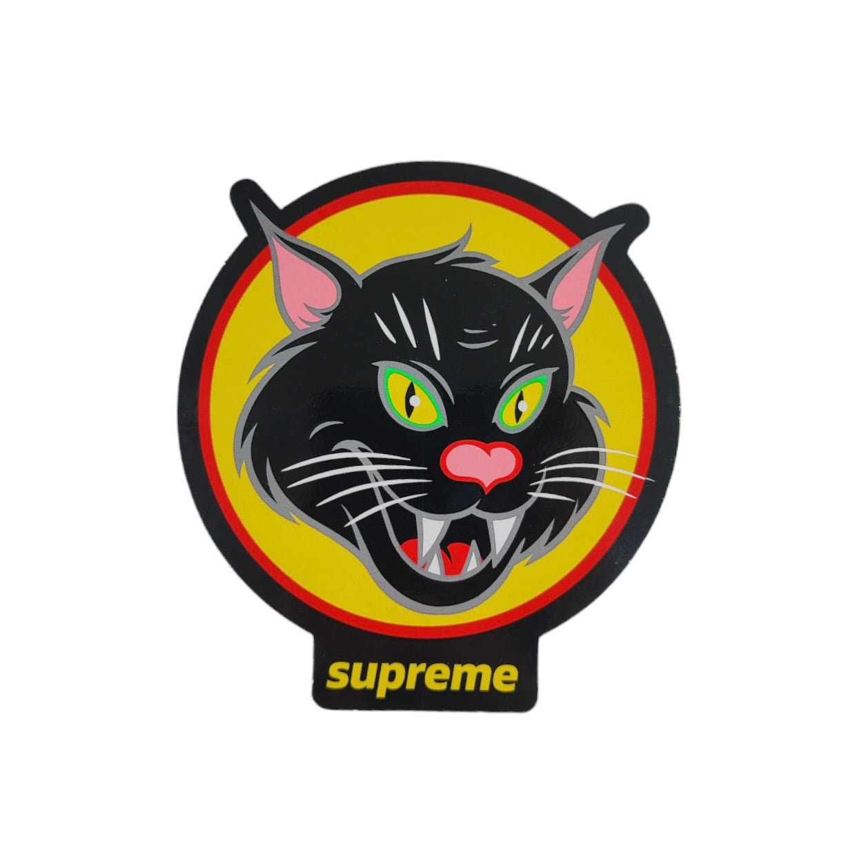 Supreme Black Cat Sticker