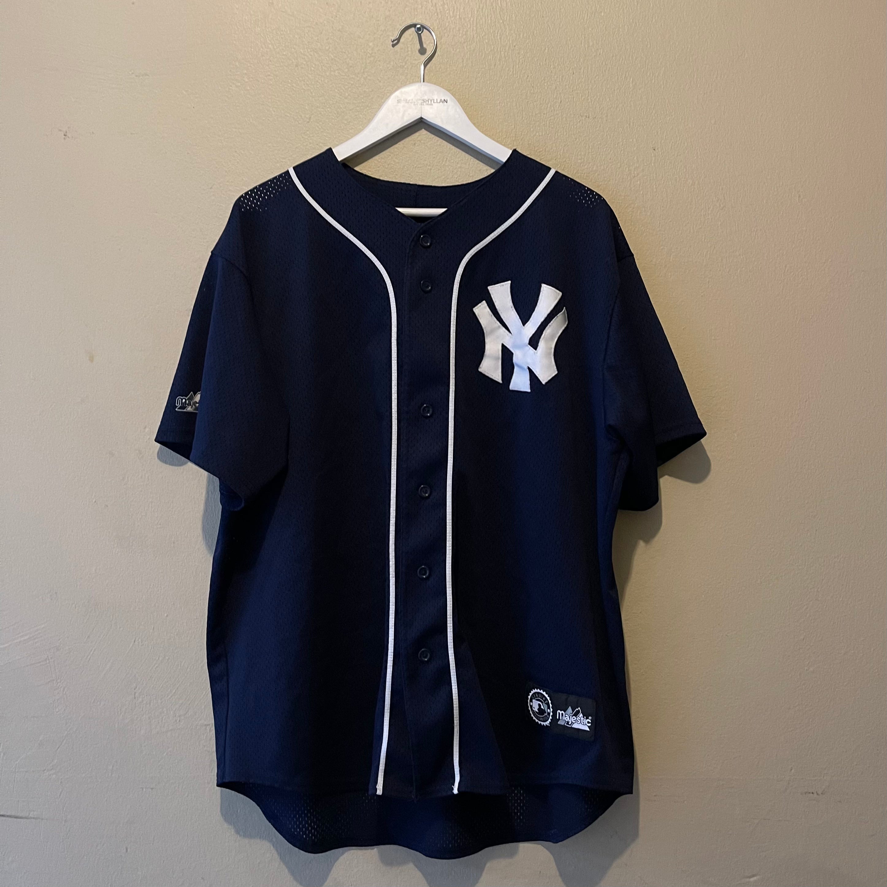 Majestic New York Yankees Navy Mesh Baseball Jersey