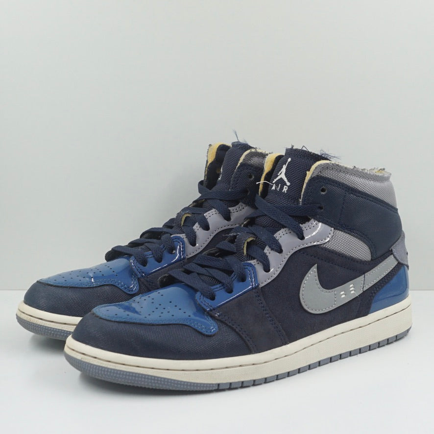Jordan 1 Mid SE Craft Obsidian French Blue Ashen Slate White