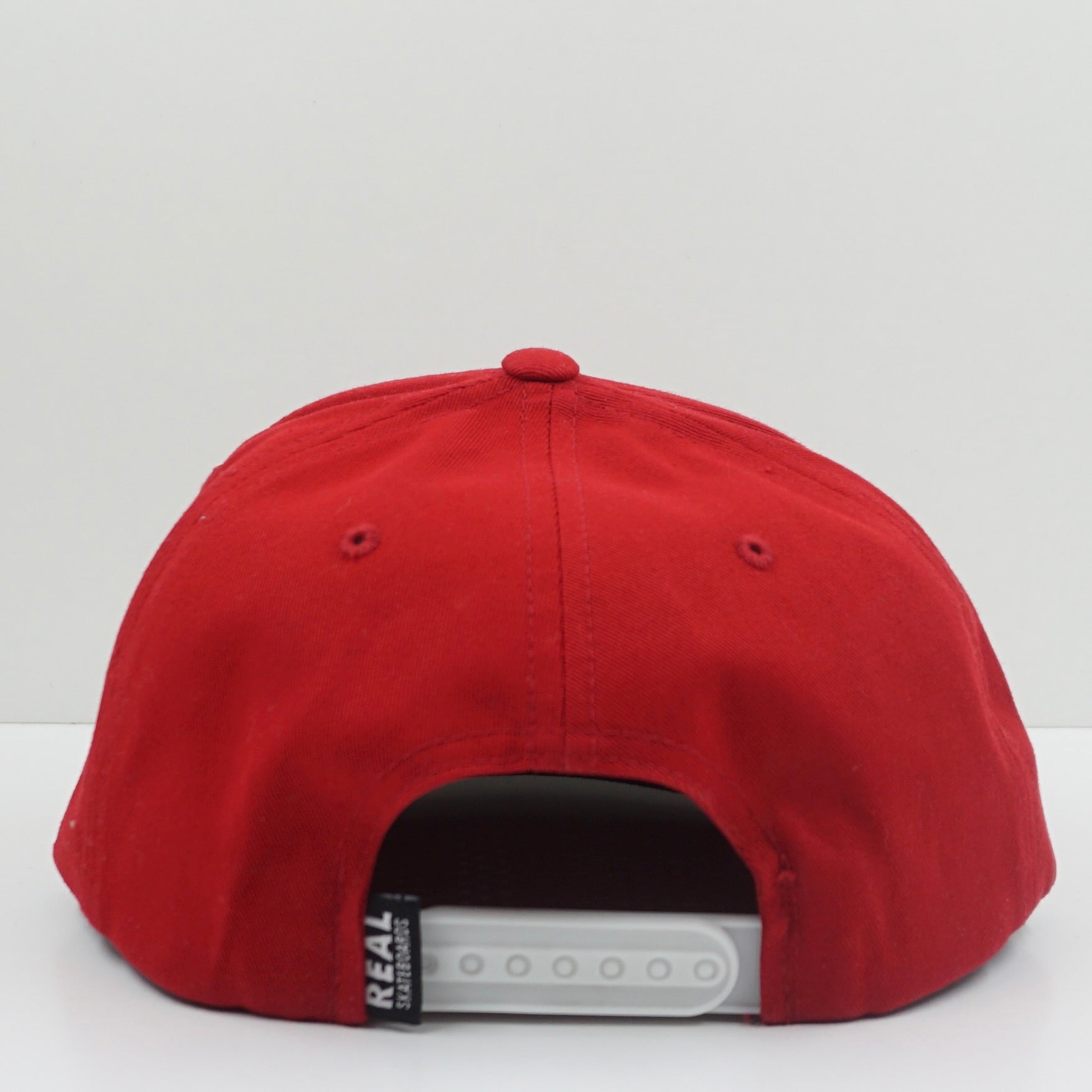 Real Skateboards Roll Forever Red White Snapback Cap Sample