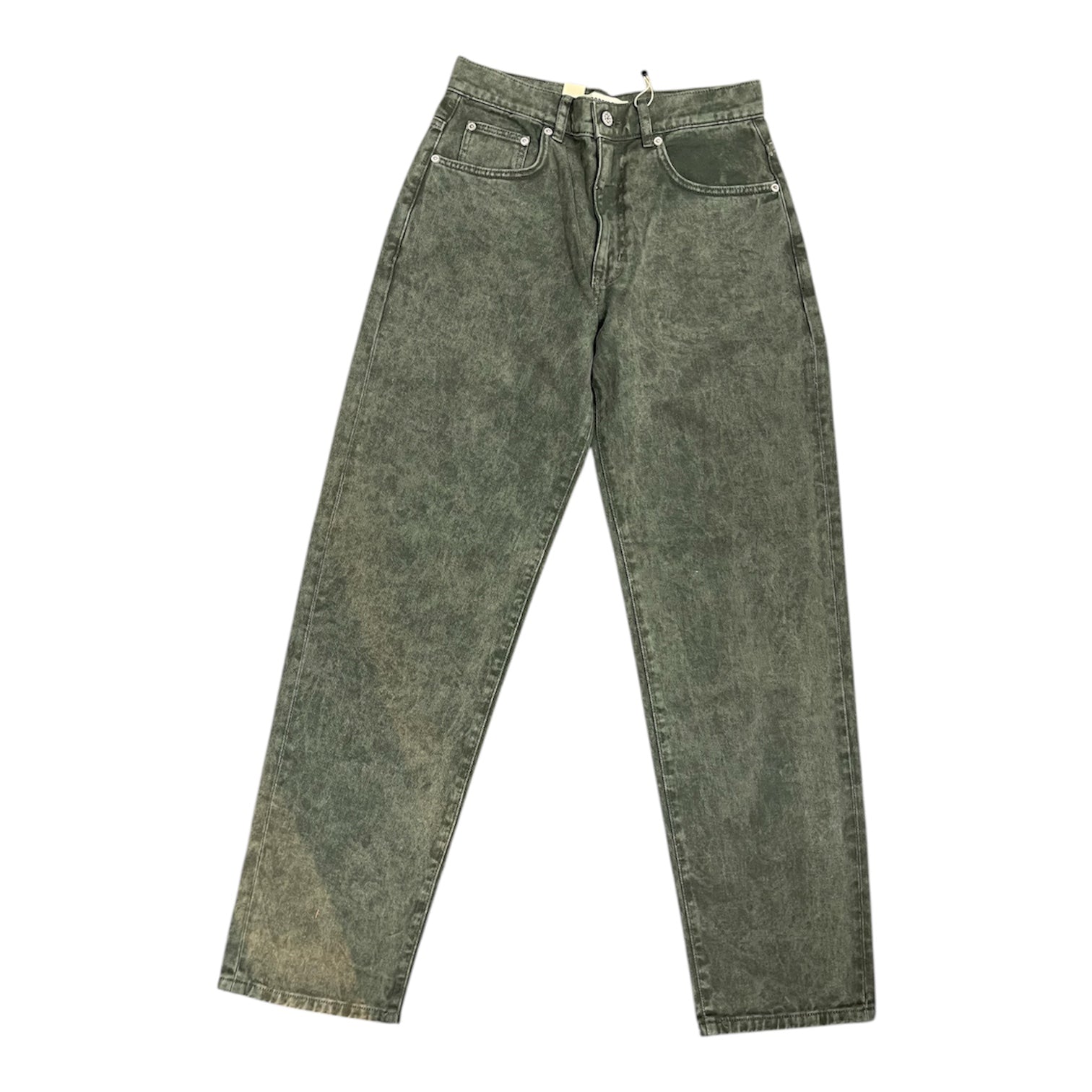 Woodbird Loose Tapered Fit Green Denim Pants