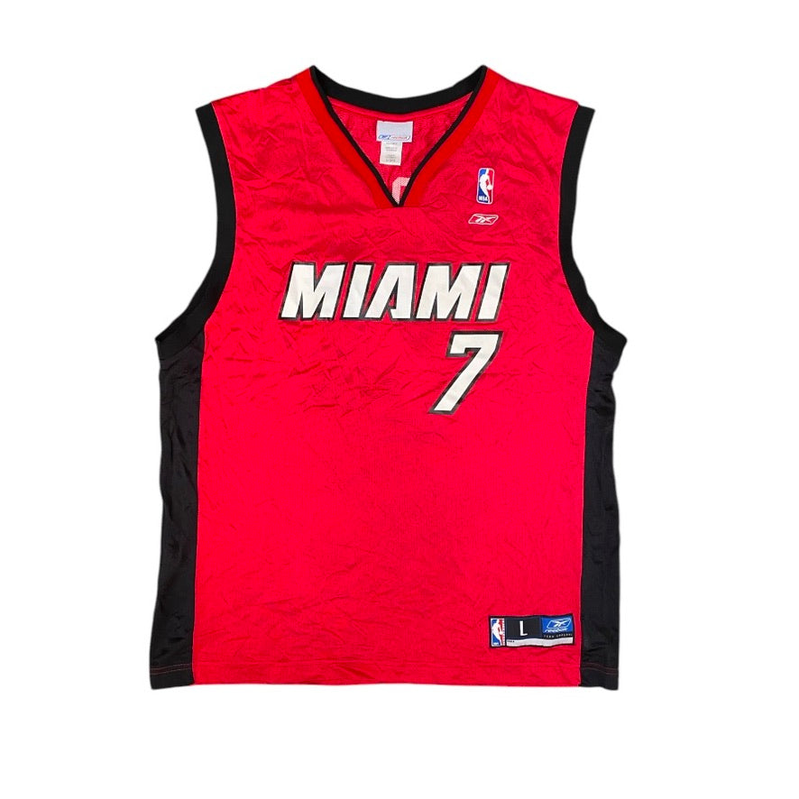 Reebok Miami Heat Lamar Odom #7 Red Black Basketball Jersey