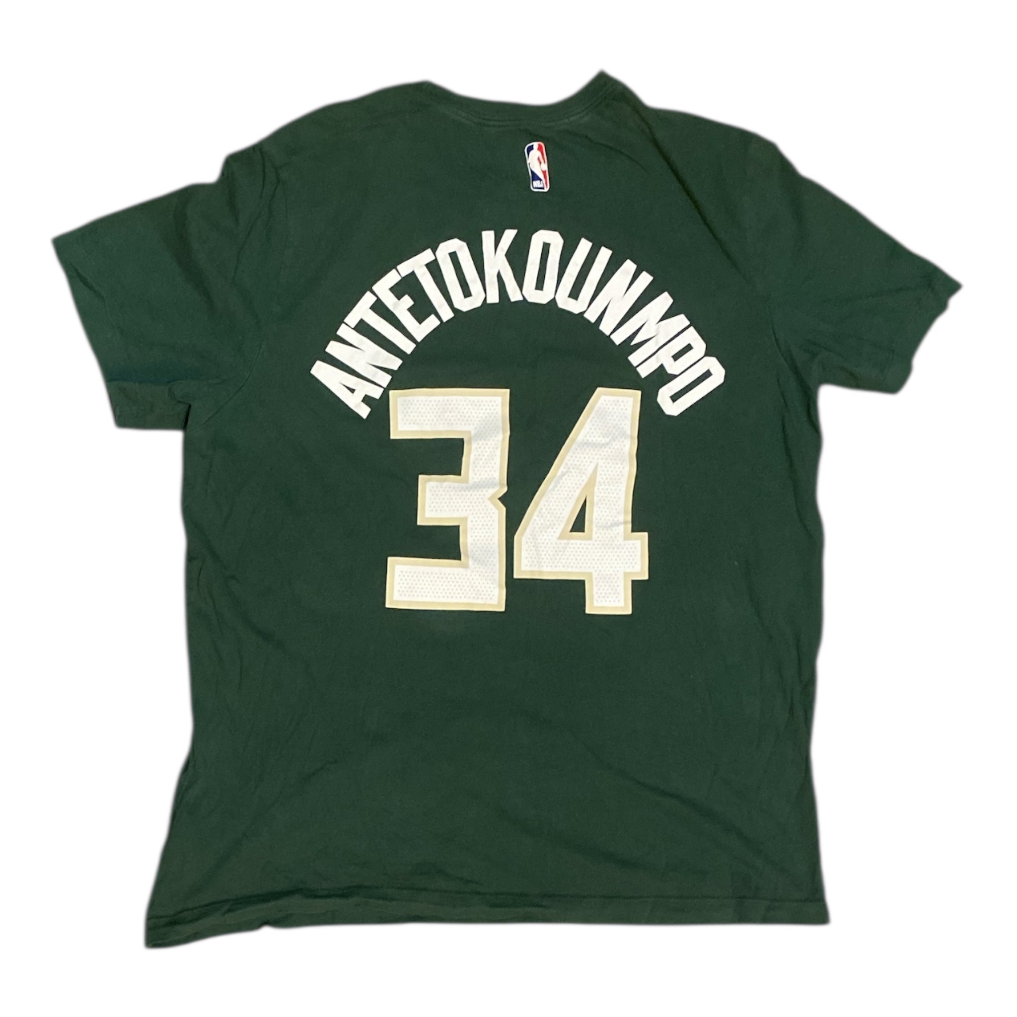 Nike Milwaukee #34 Antetokounmpo Green Tshirt