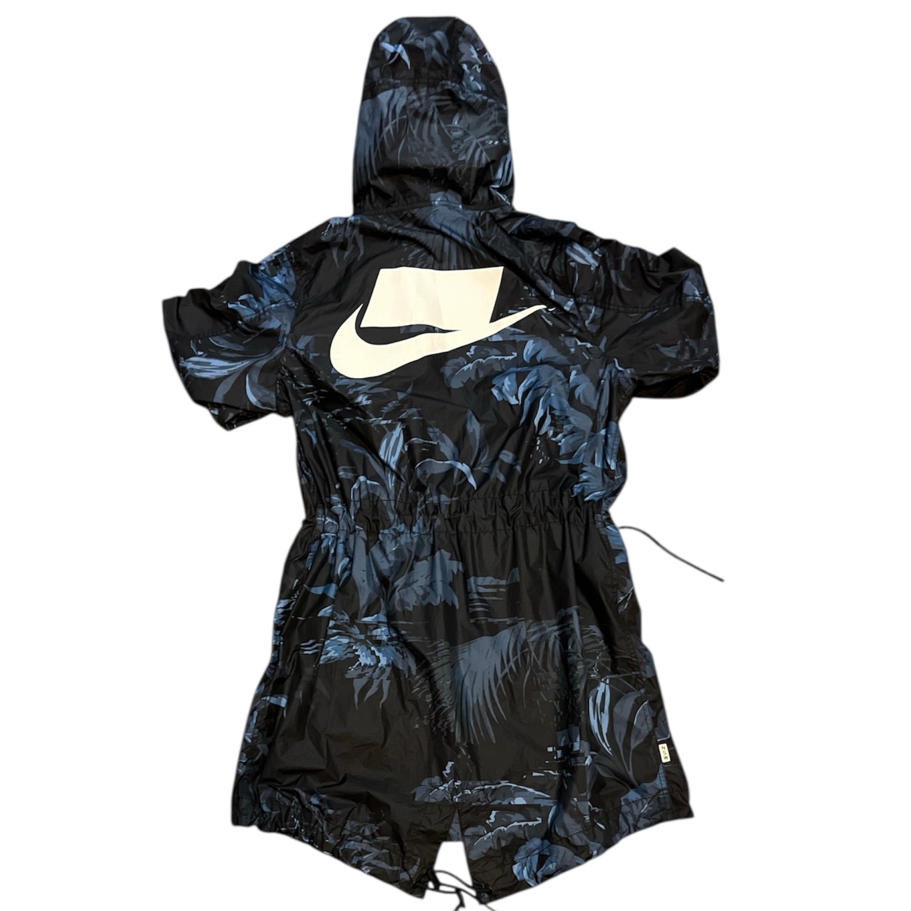 Nike NSW Floral Print Blue Black Parka Jacket