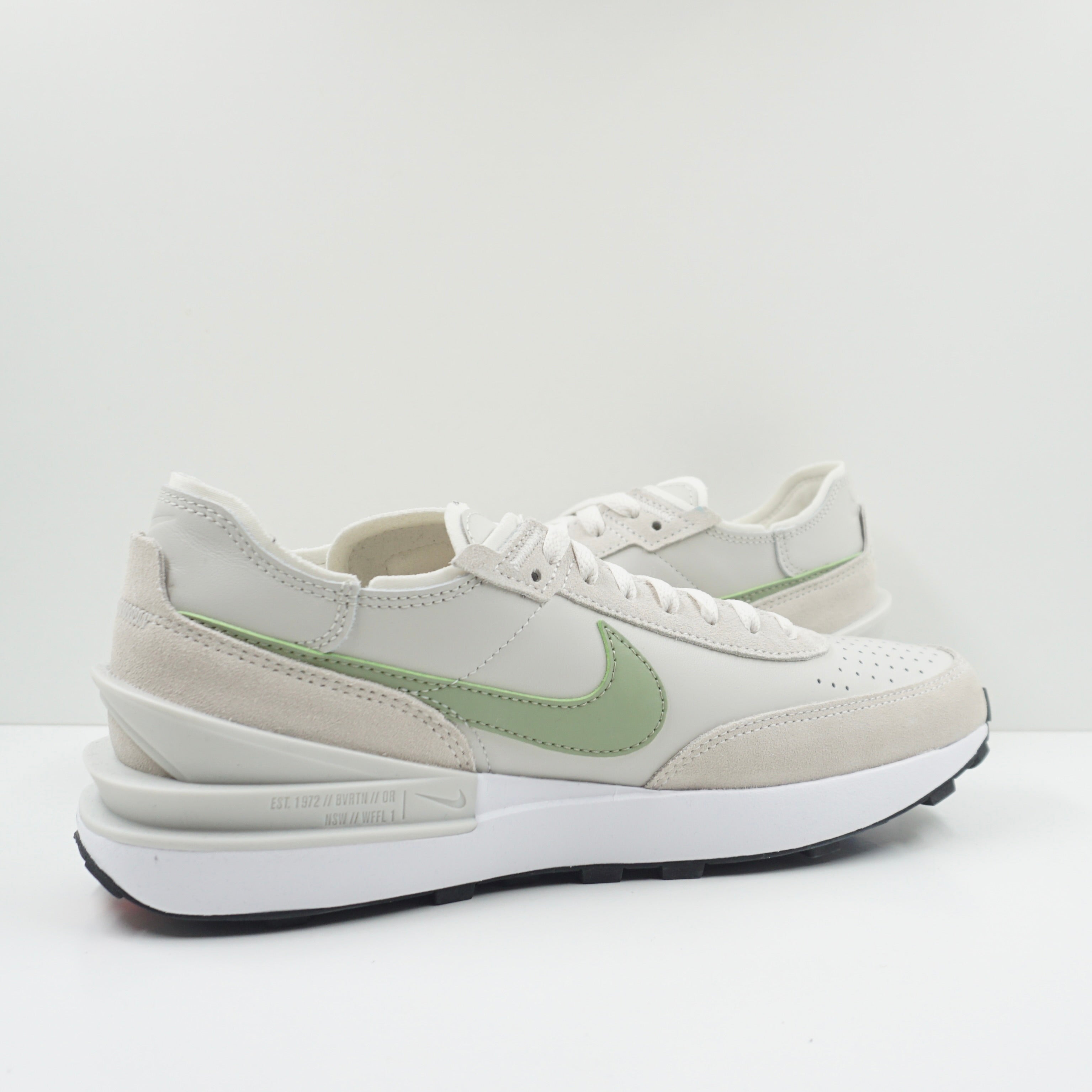 Nike Waffle One Leather Light Bone Oil Green