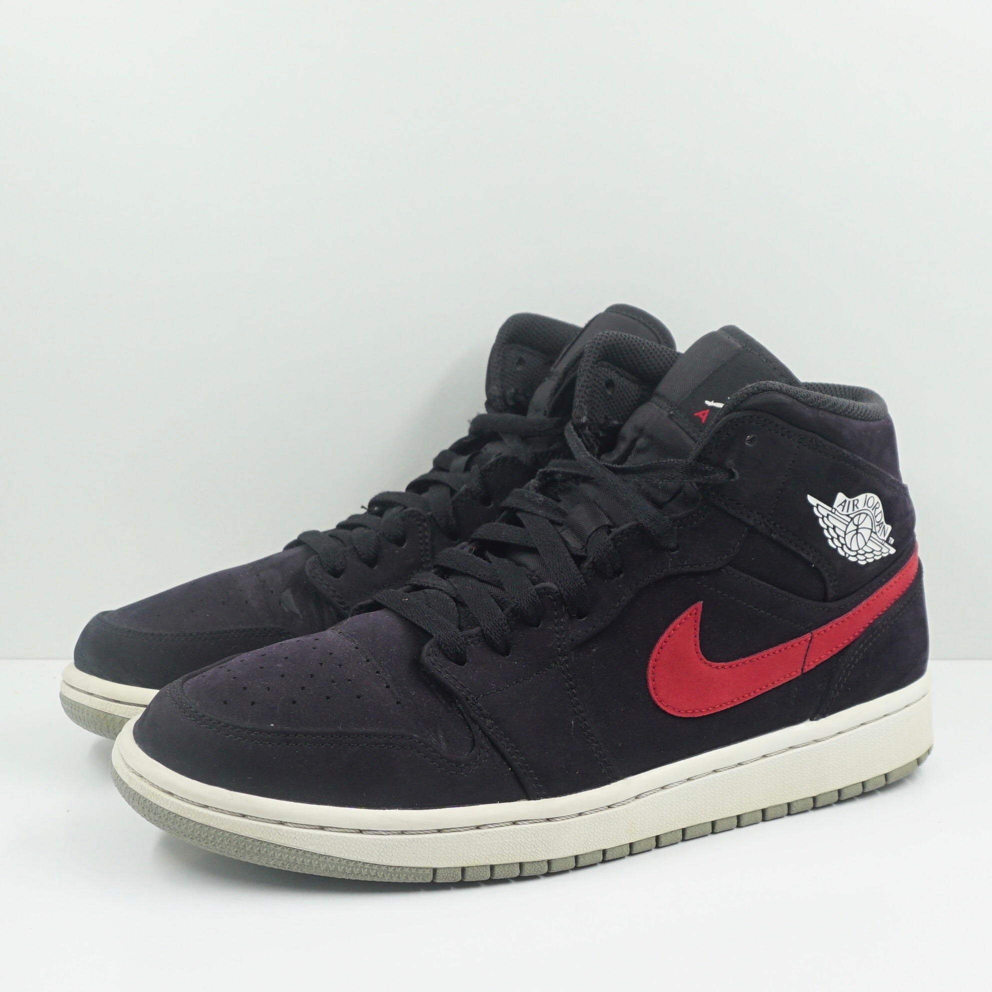Jordan 1 Mid Multi-Color Swoosh Black