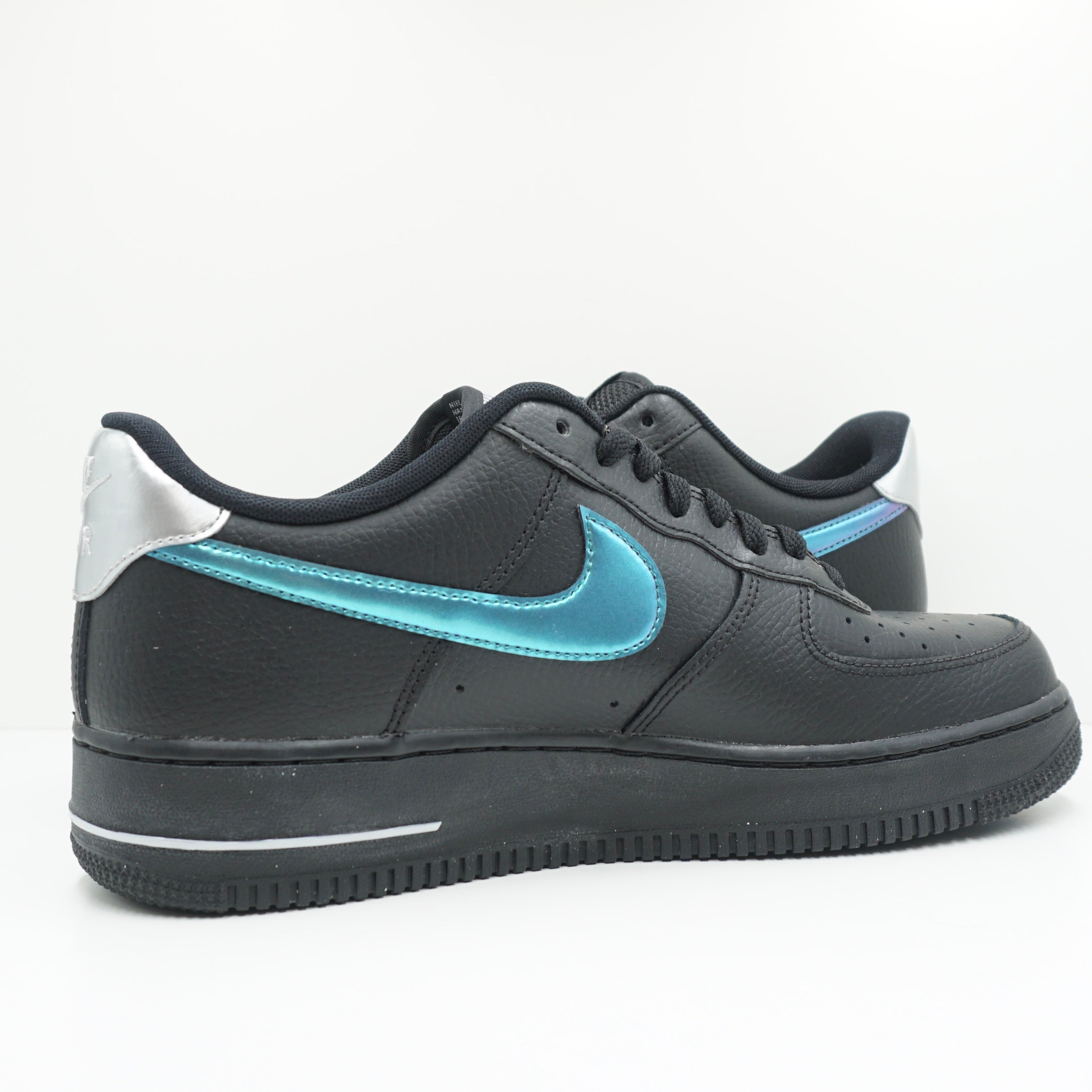 black and baby blue air force ones