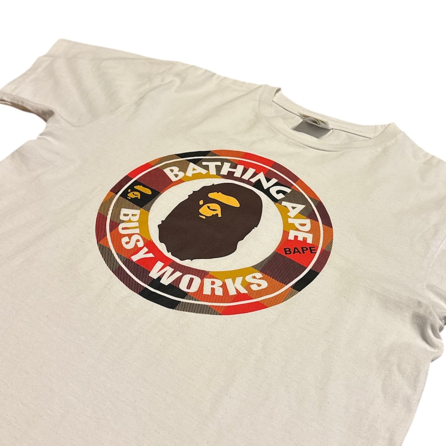A Bathing Ape FW22 Block Check Busy Works Tshirt