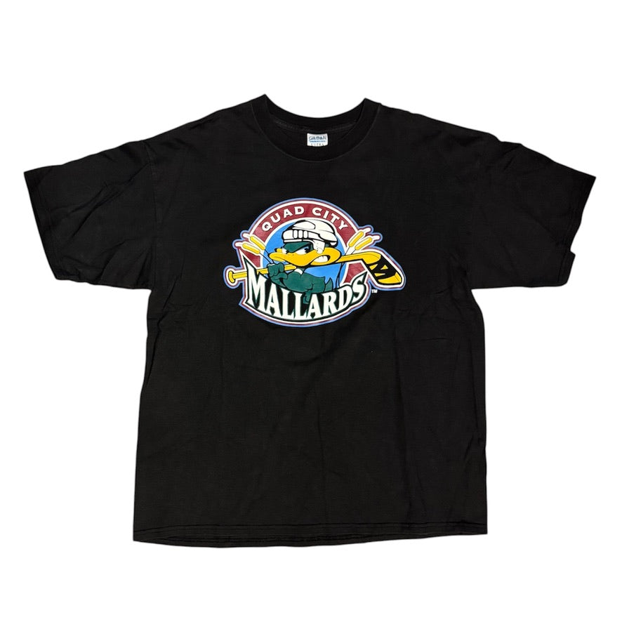 Gildan Quad City Mallards Black Black Tshirt