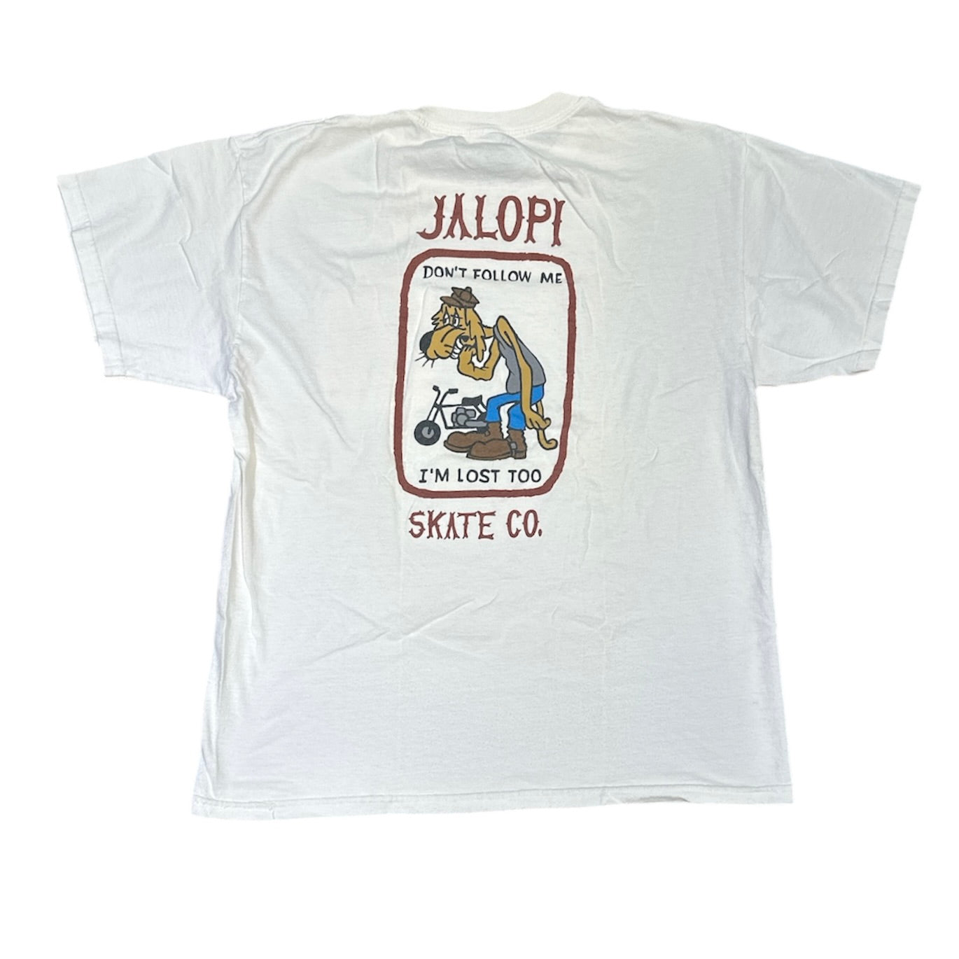 Jalopi Skate Co. Dont Follow Me I'm Lost Too White Tshirt