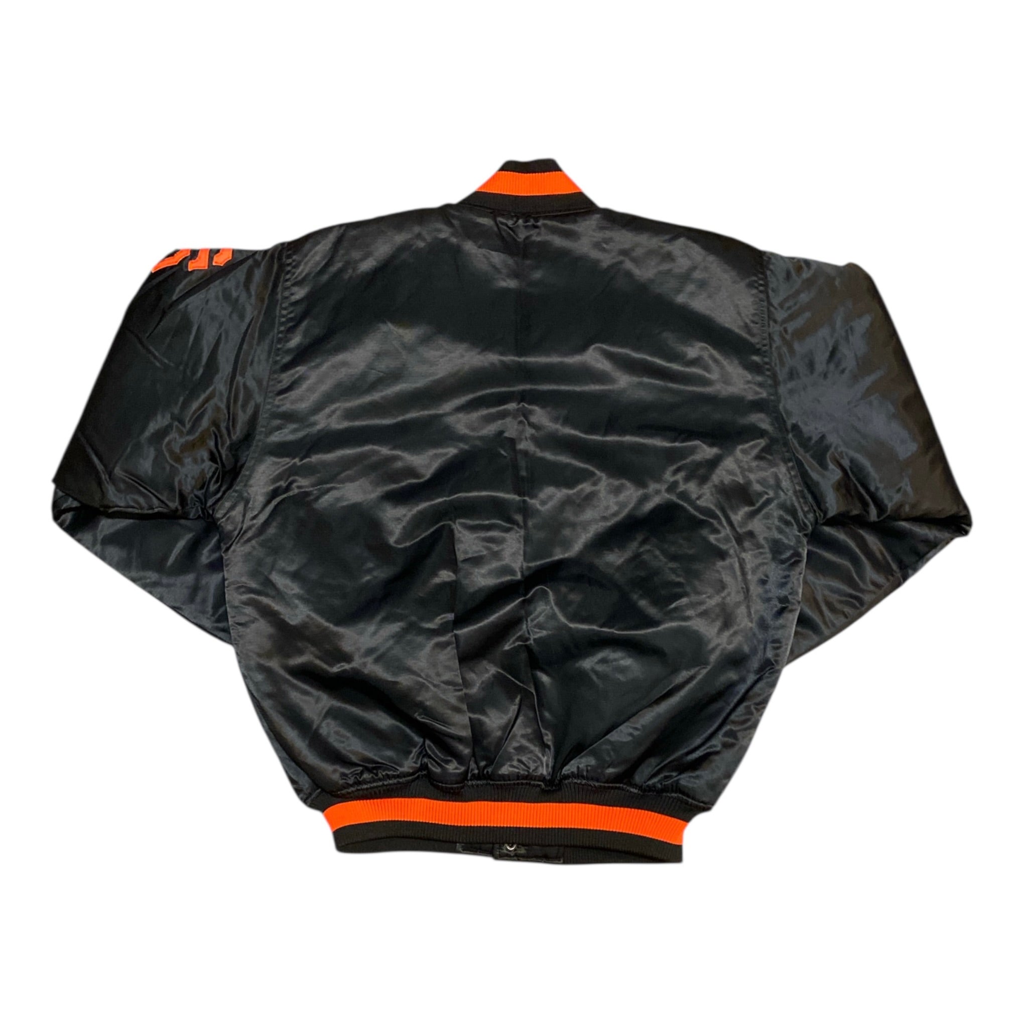 Majestic Cooperstown San Fransisco Giants Satin Black Bomber Jacket