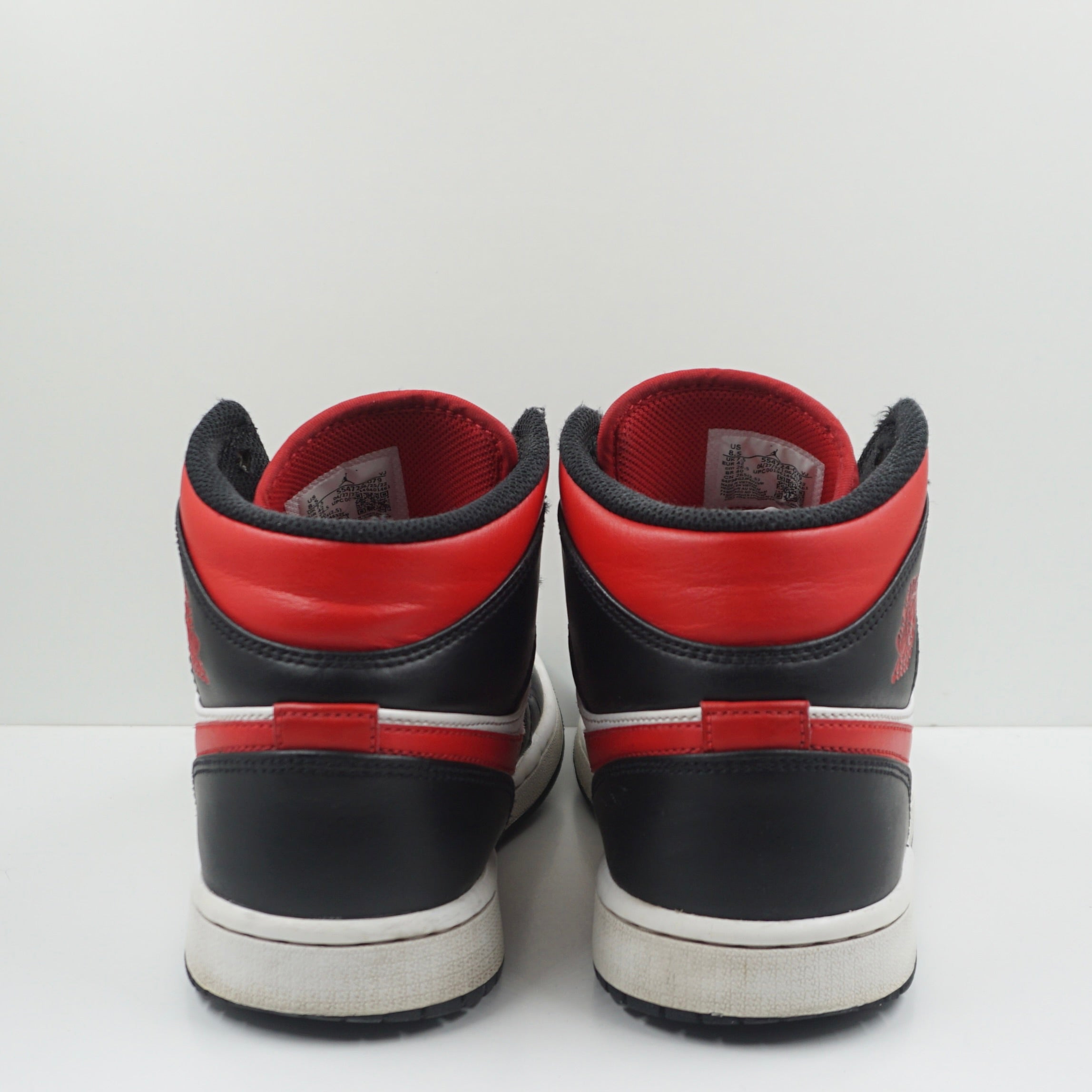 Jordan 1 Mid White Black Red (2022)