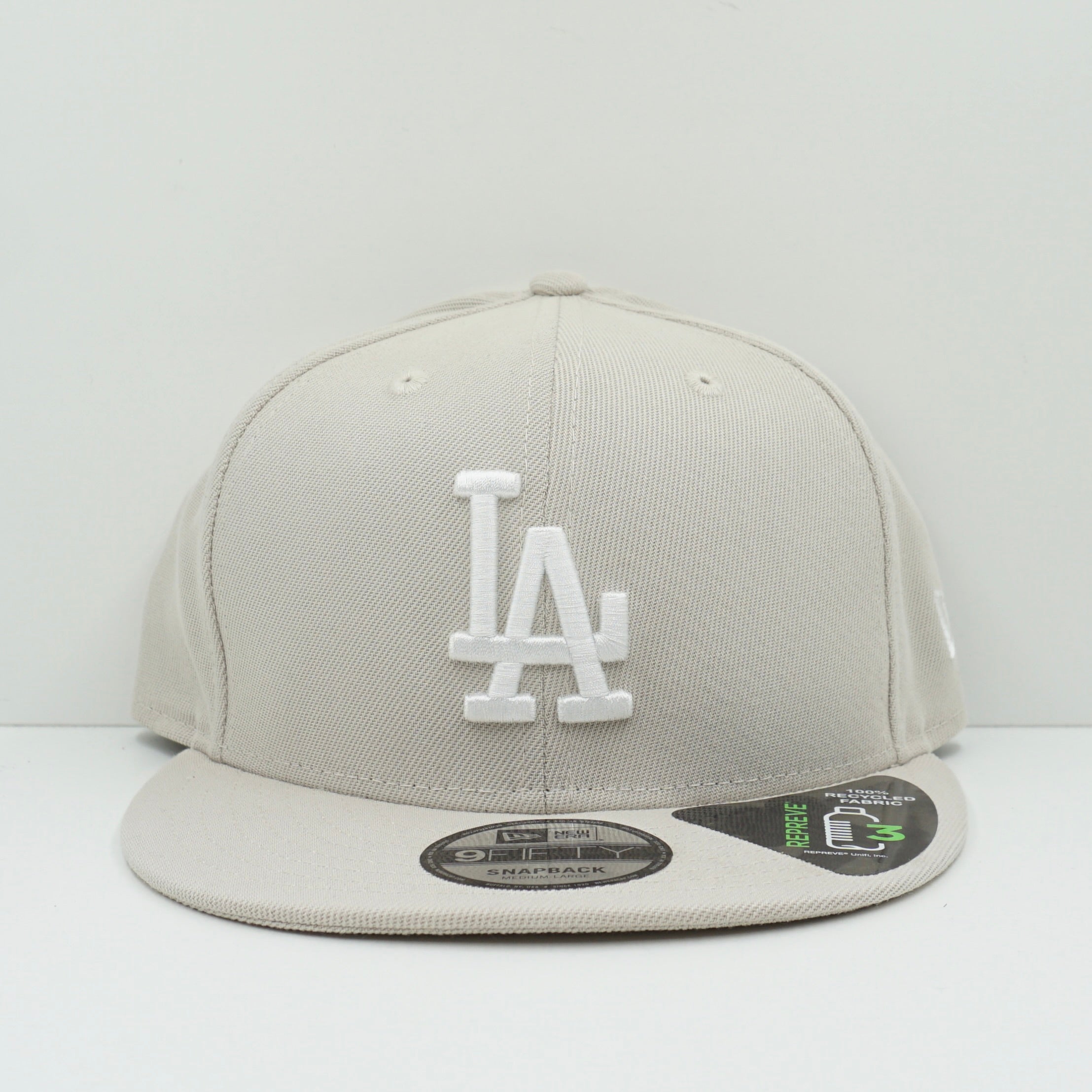 New Era Los Angeles Dodgers Beige White Snapback Cap