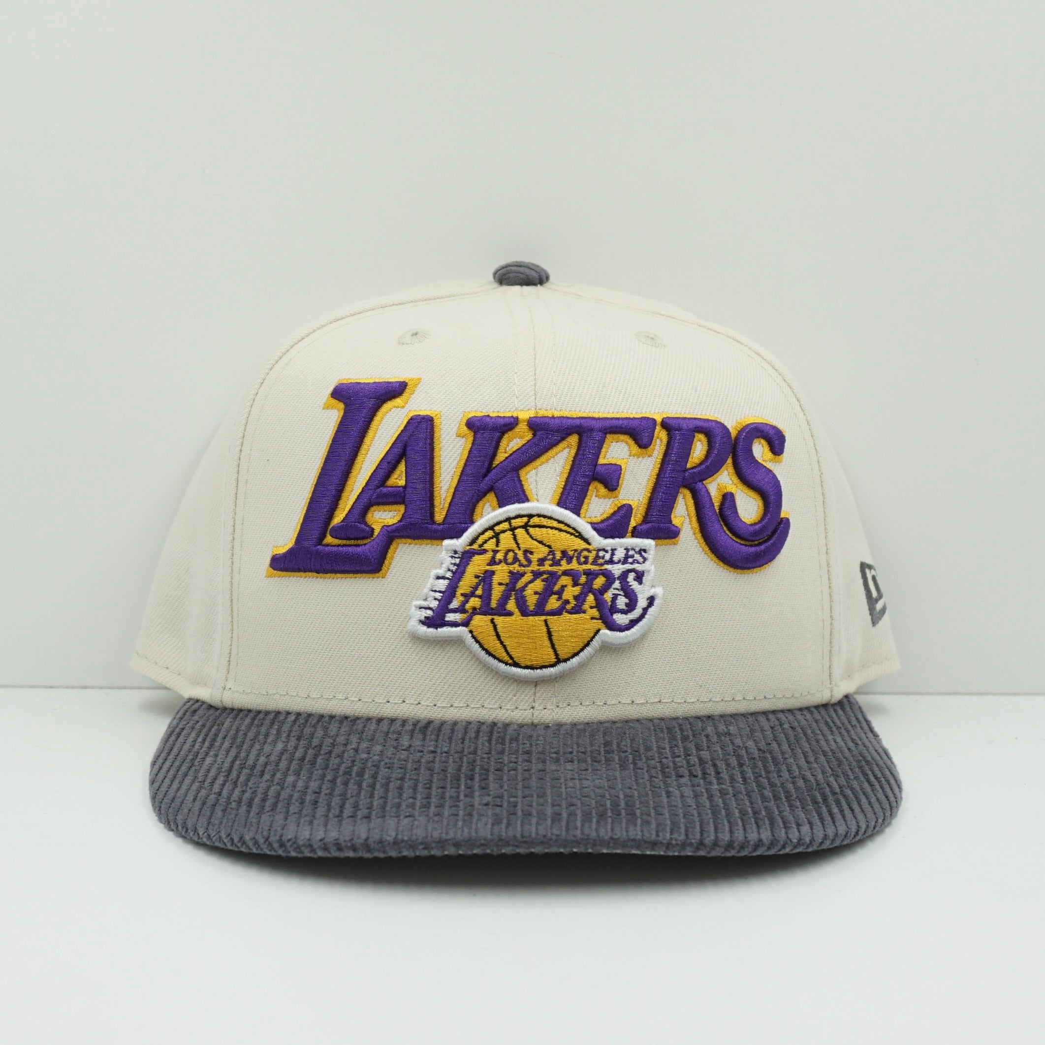 New Era Los Angels Lakers Cream Grey NBA Snapback Cap