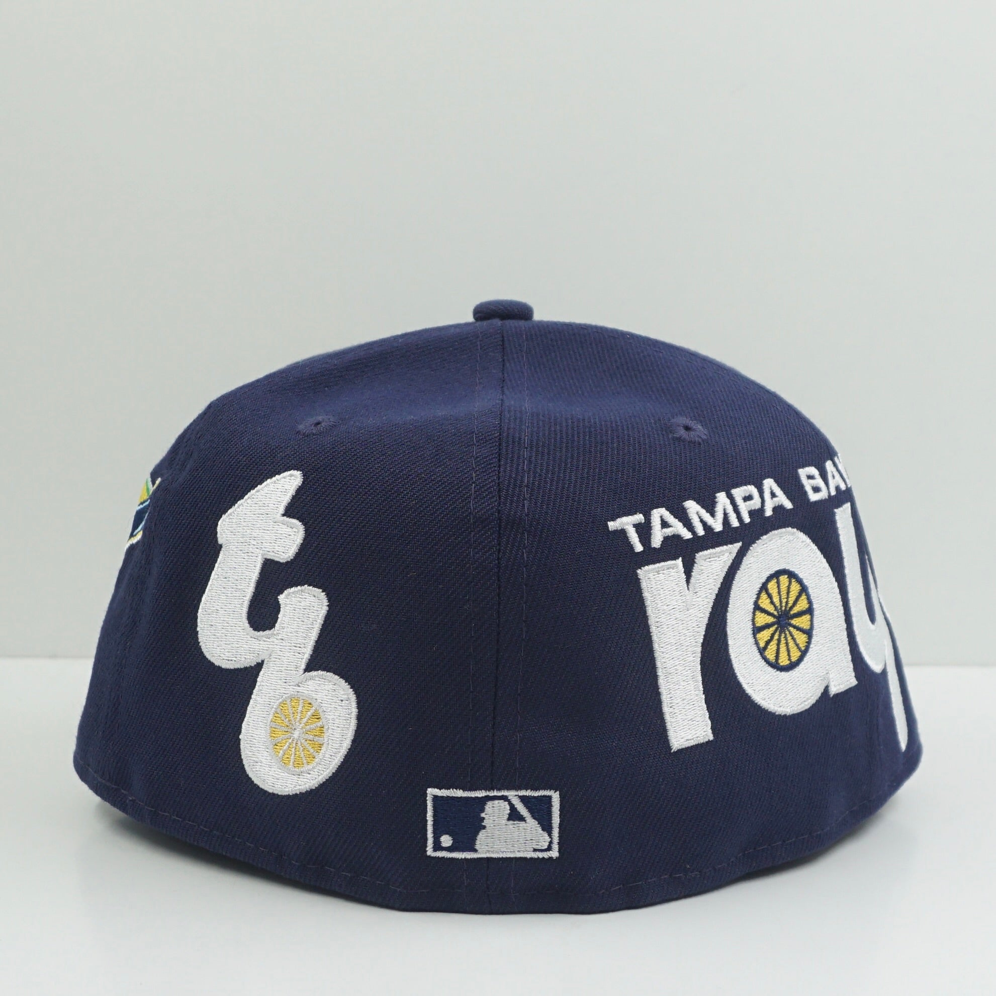 New Era Cooperstown Tampa Bay Rays Multi Logo Navy Fitted Cap