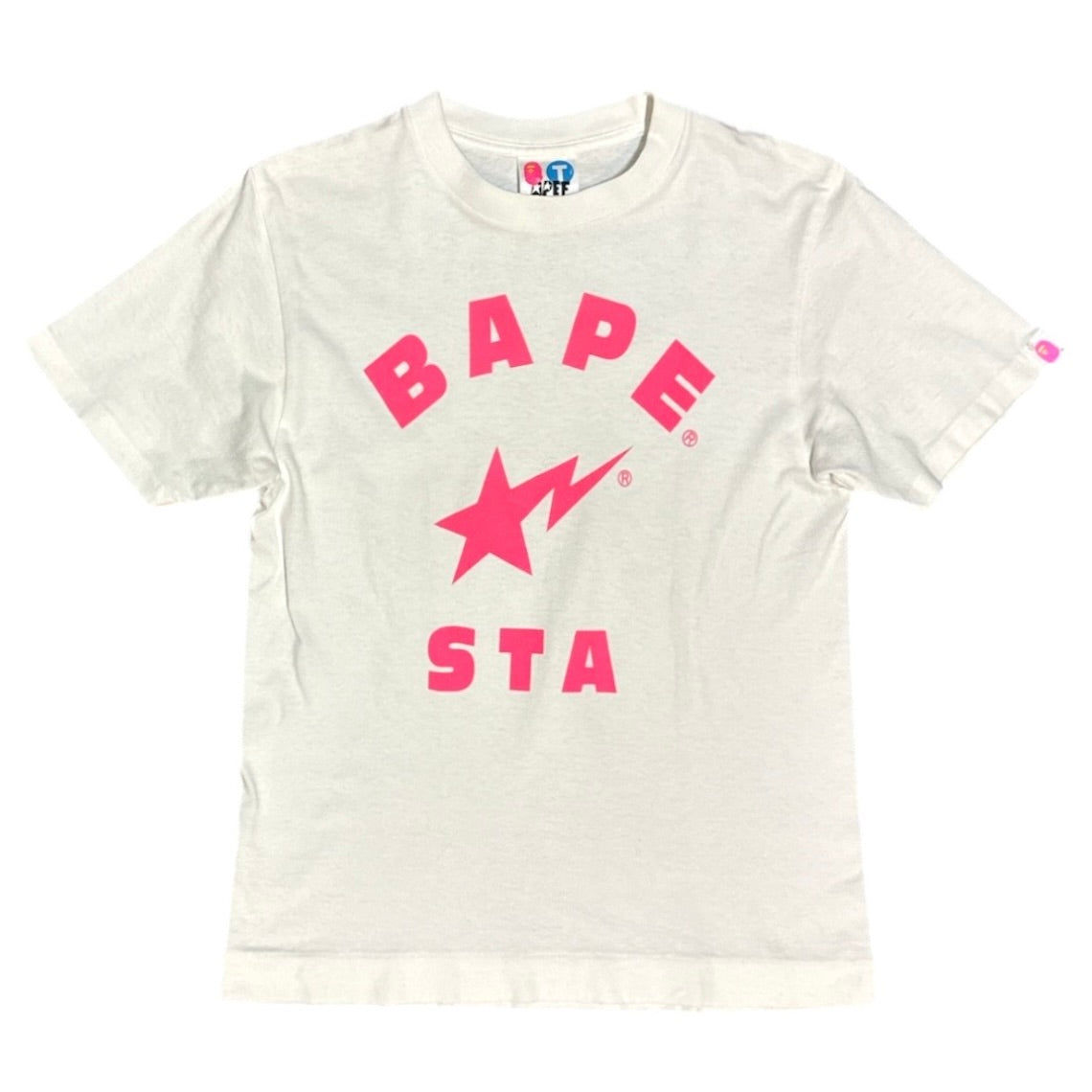 APEE By A Bathing Ape Bape Sta White Pink Tshirt (W)