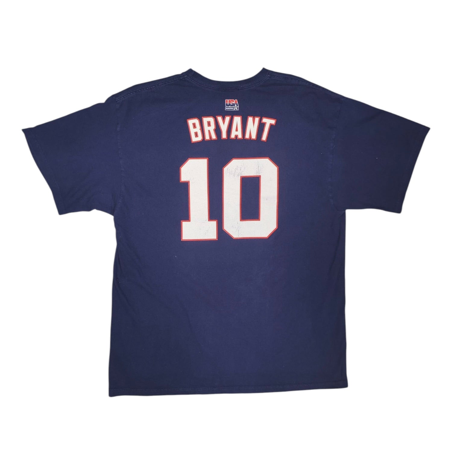 Nike USA Bryant #10 Basketball  Navy White Tshirt