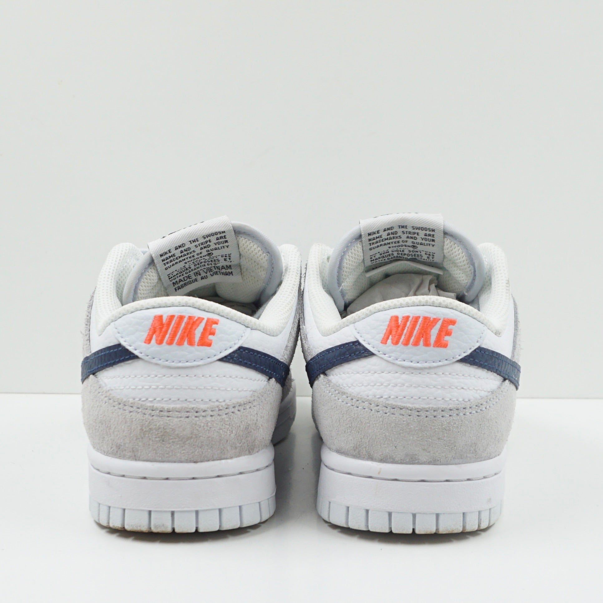 Nike Dunk Low White Grey Navy Aqua Mini Swoosh