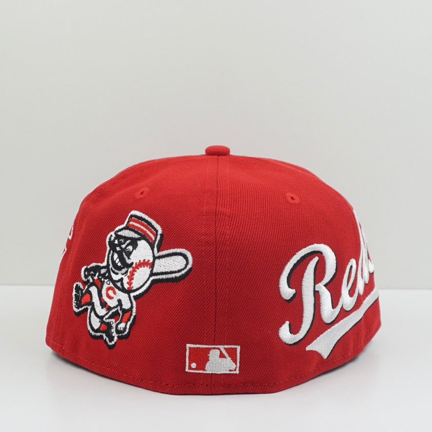 New Era Cooperstown Cincinnati Reds Multi Logo Red Fitted Cap