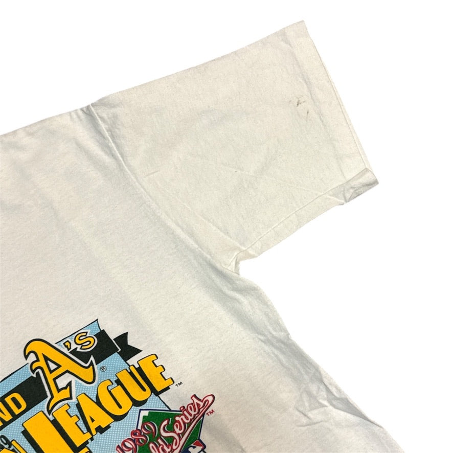 Vintage Oakland Athletics 1989 White Tshirt