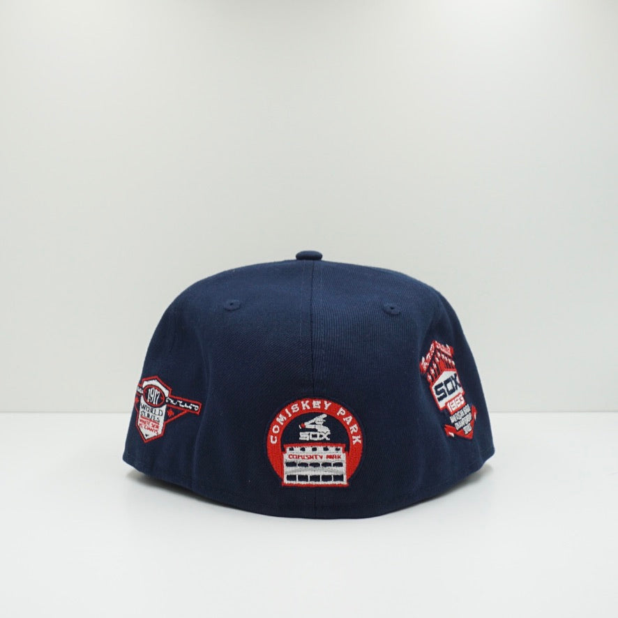 New Era White Soxs Navy/Red Fitted Cap