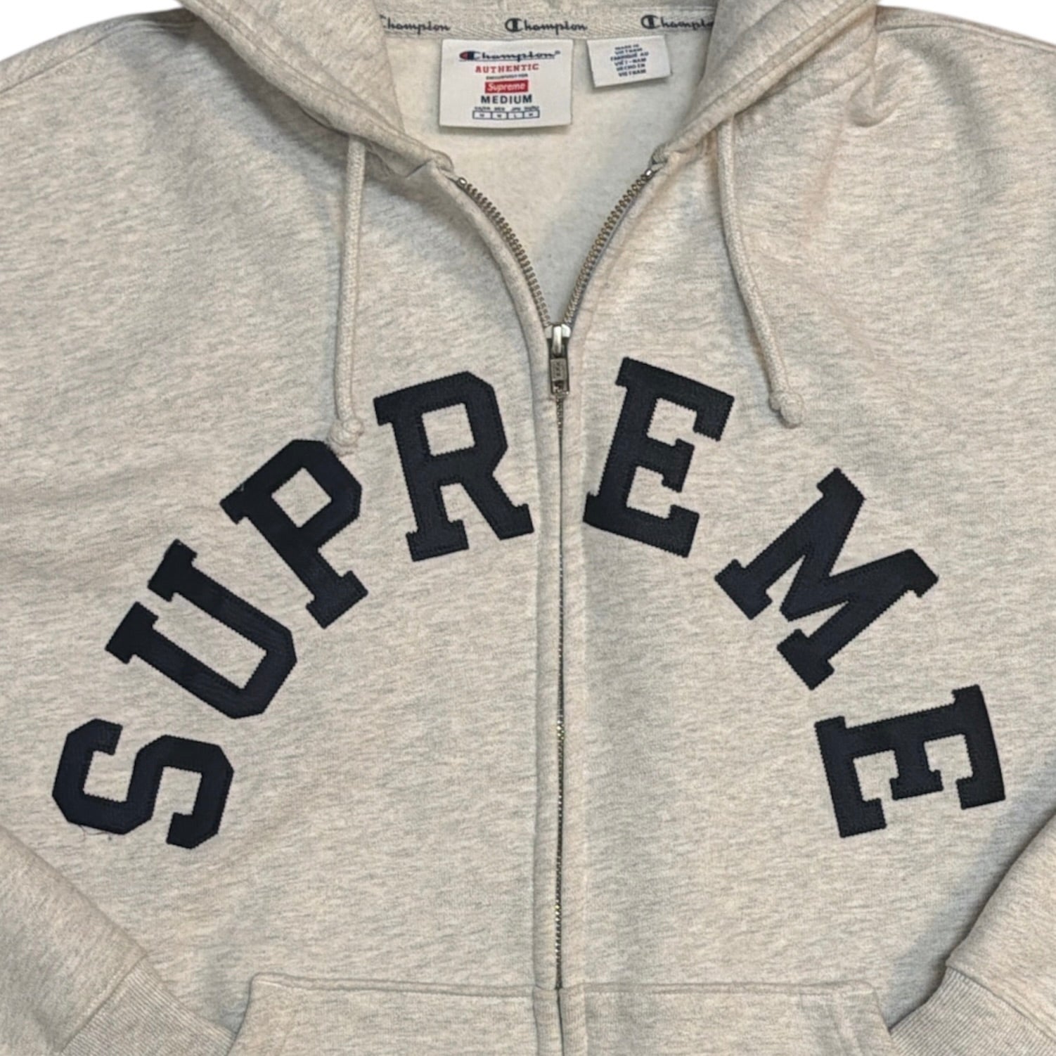 Supreme Champion Zip Up Ash Grey Hoodie