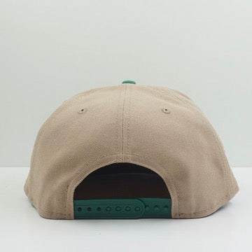 New Era Boston Celtics Beige Green Snapback Cap