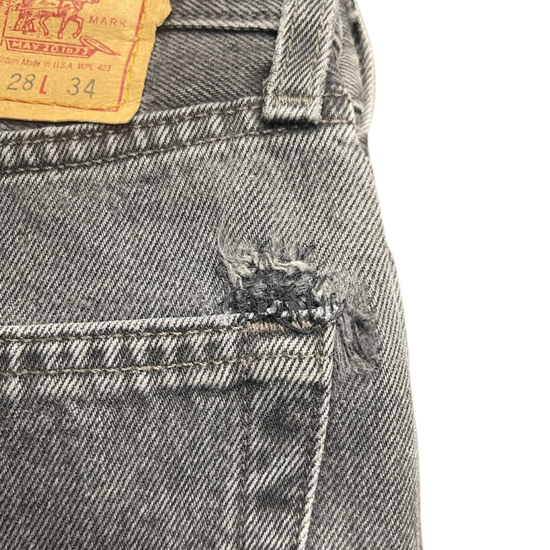 Vintage Levis Black Grey 501 Jeans