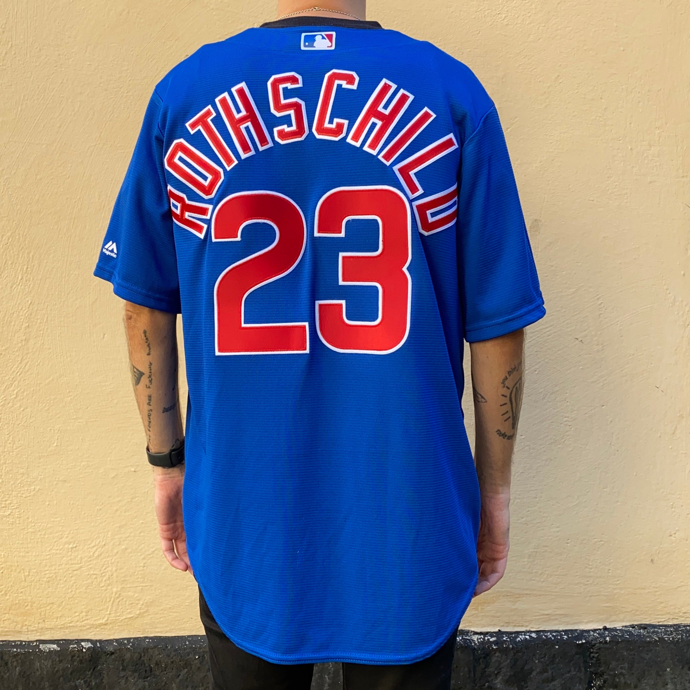 Majestic MLB Chicago Cubs Rothschild Baseball Jersey