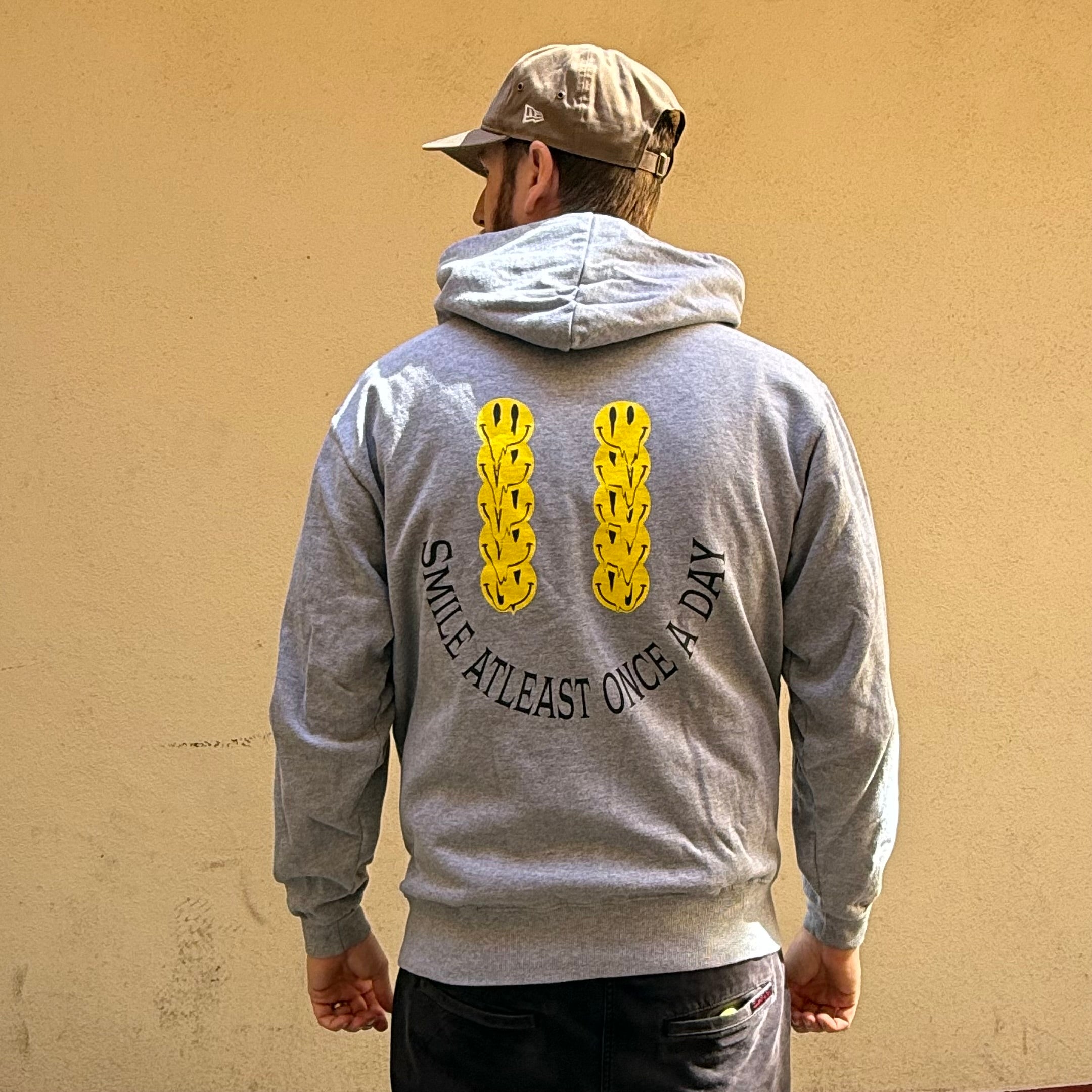 Kapabel Smile Atleast Once A Day Grey Hoodie