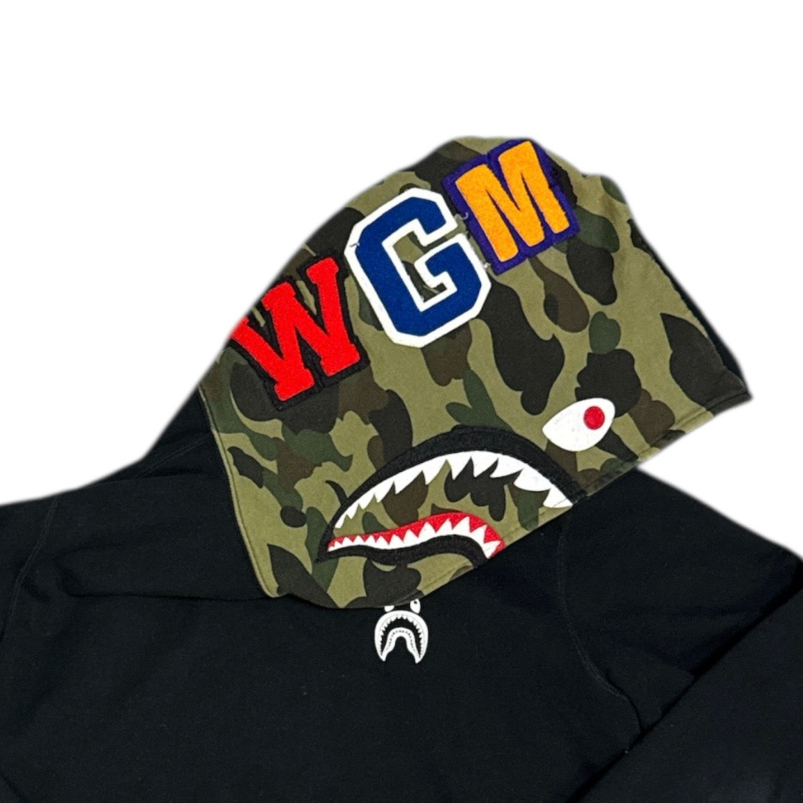 A Bathing Ape Shark Bape Camo Pullover Hoodie