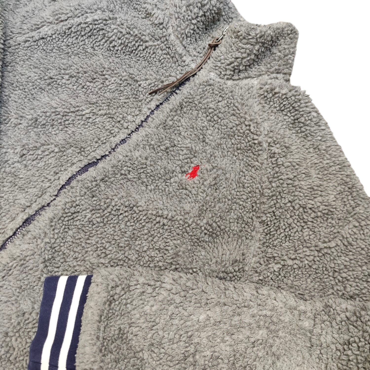 Ralph Lauren Polo Grey Teddy Fleece Jacket