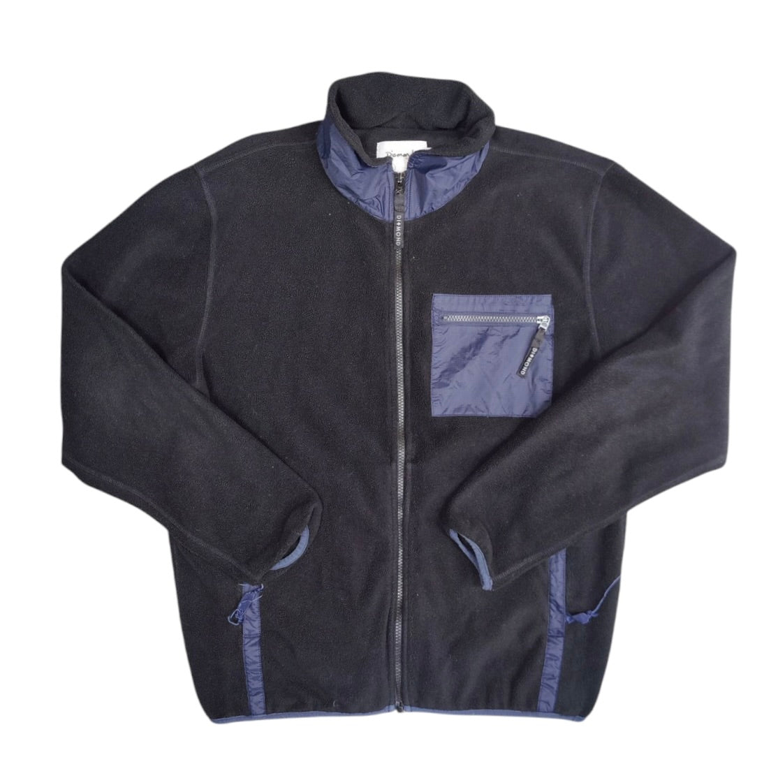 Diamond Supply Co Black Navy Fleece Jacket