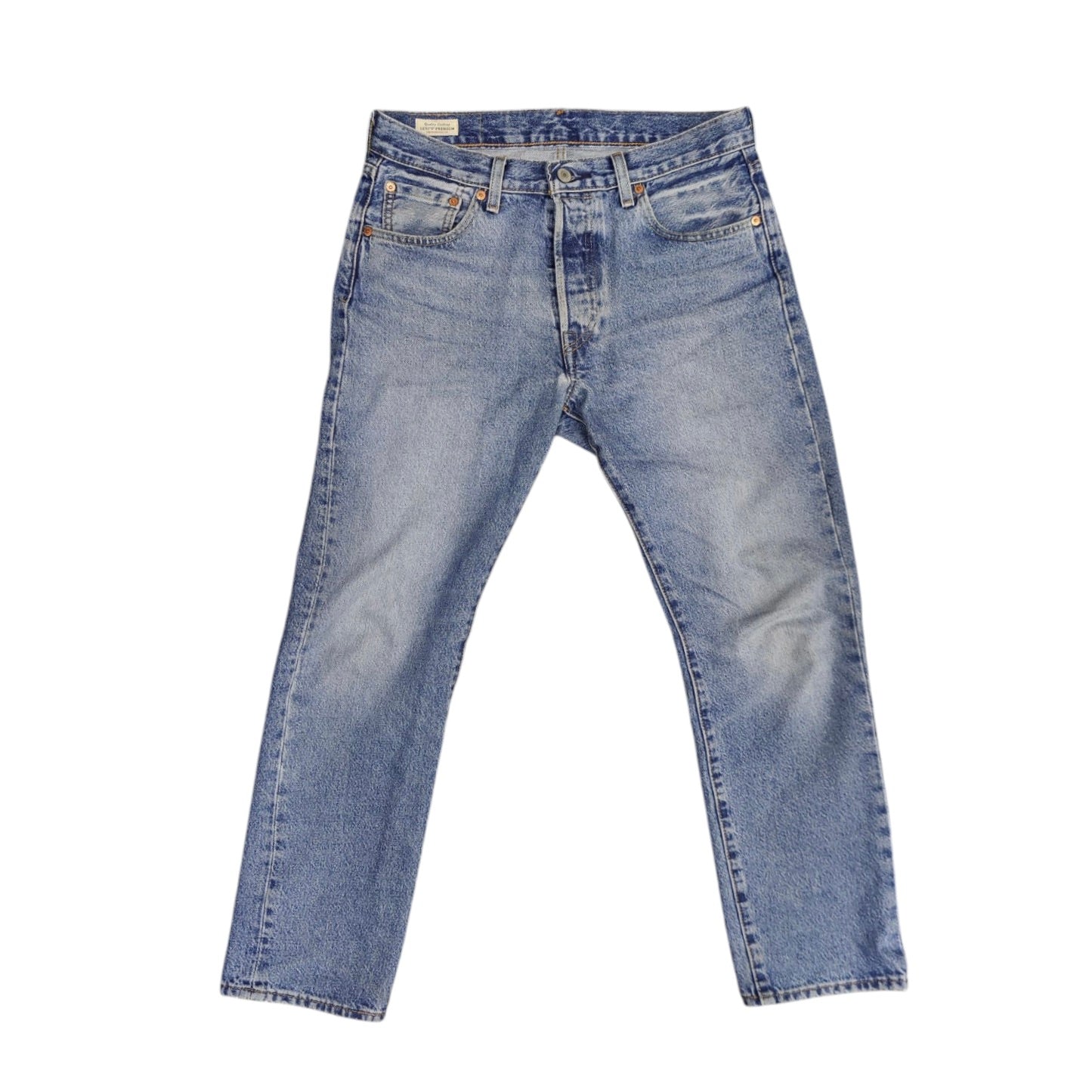 Levis 501 Blue Blank Tab Jeans