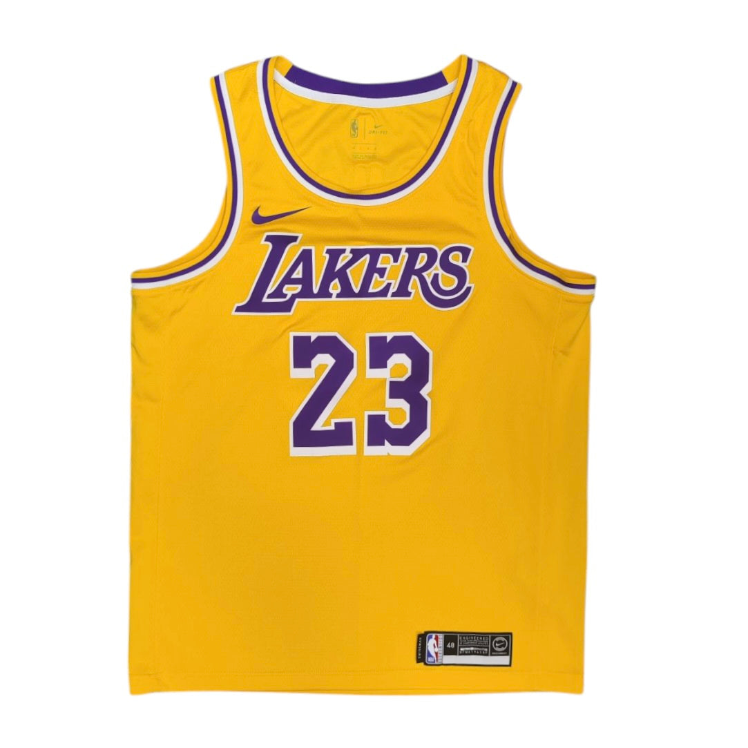 Nike Los Angeles Lakers LeBron James Icon Edition Swingman Yellow Basketball Jersey (Youth)