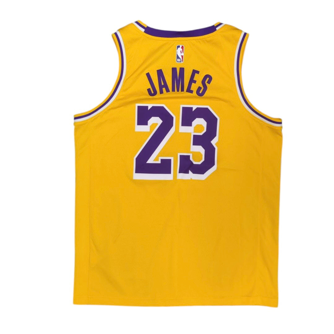 Nike Los Angeles Lakers LeBron James Icon Edition Swingman Yellow Basketball Jersey (Youth)