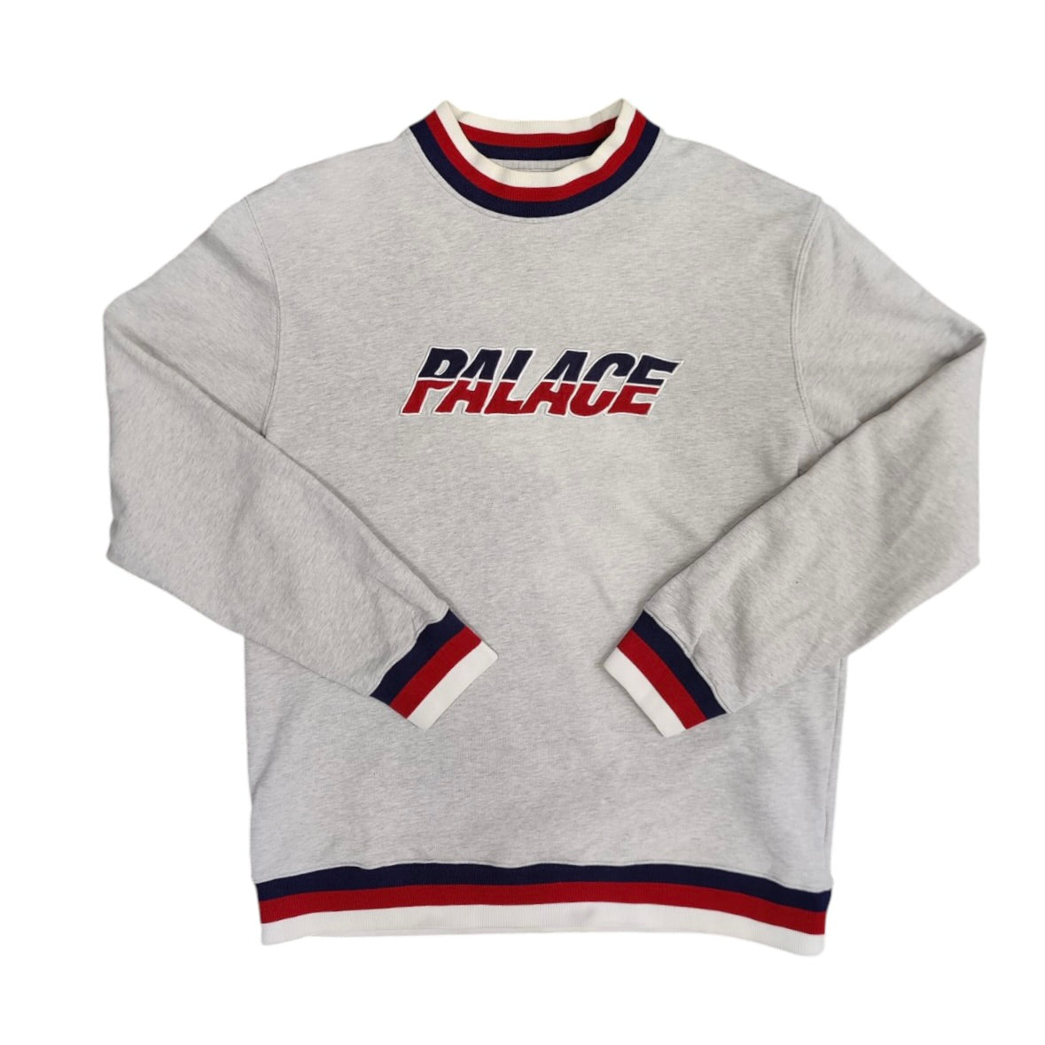 Palace SS18 Split Handle Crew Grey Marl Sweatshirt