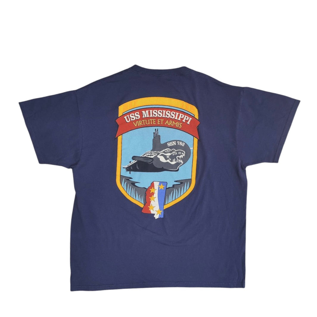 C Port USS Mississippi Navy Tshirt