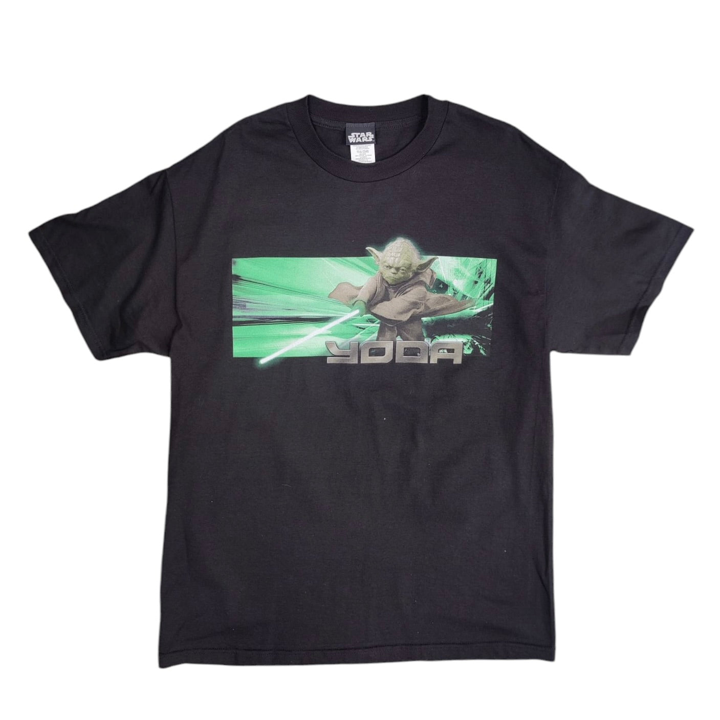 Star Wars Lucas Film Yoda Black Green Tshirt