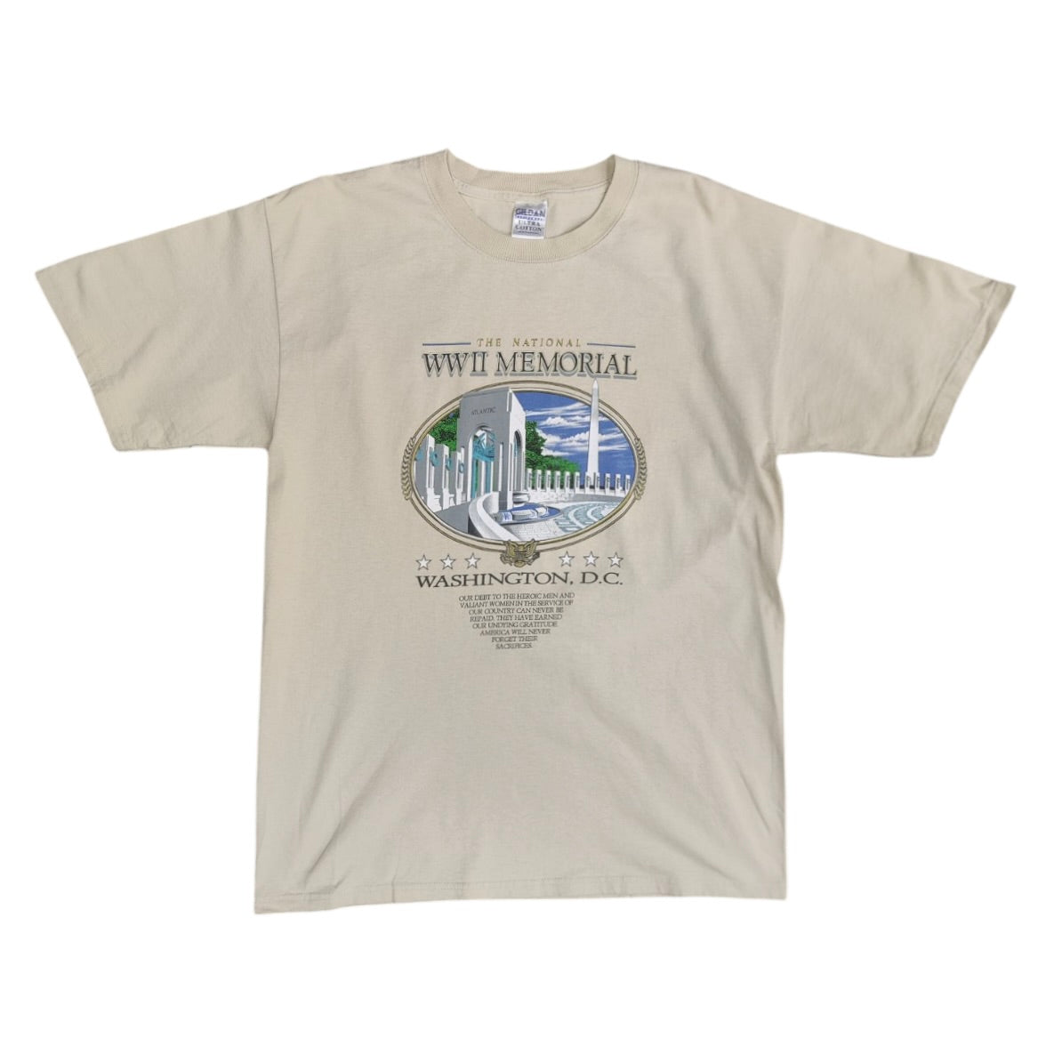 Gildan The National WWII Mermorial Beige Tshirt
