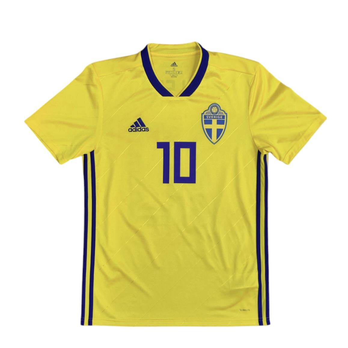 Adidas Sweden 2018/2019 Karlsson #10 Home Football Jersey