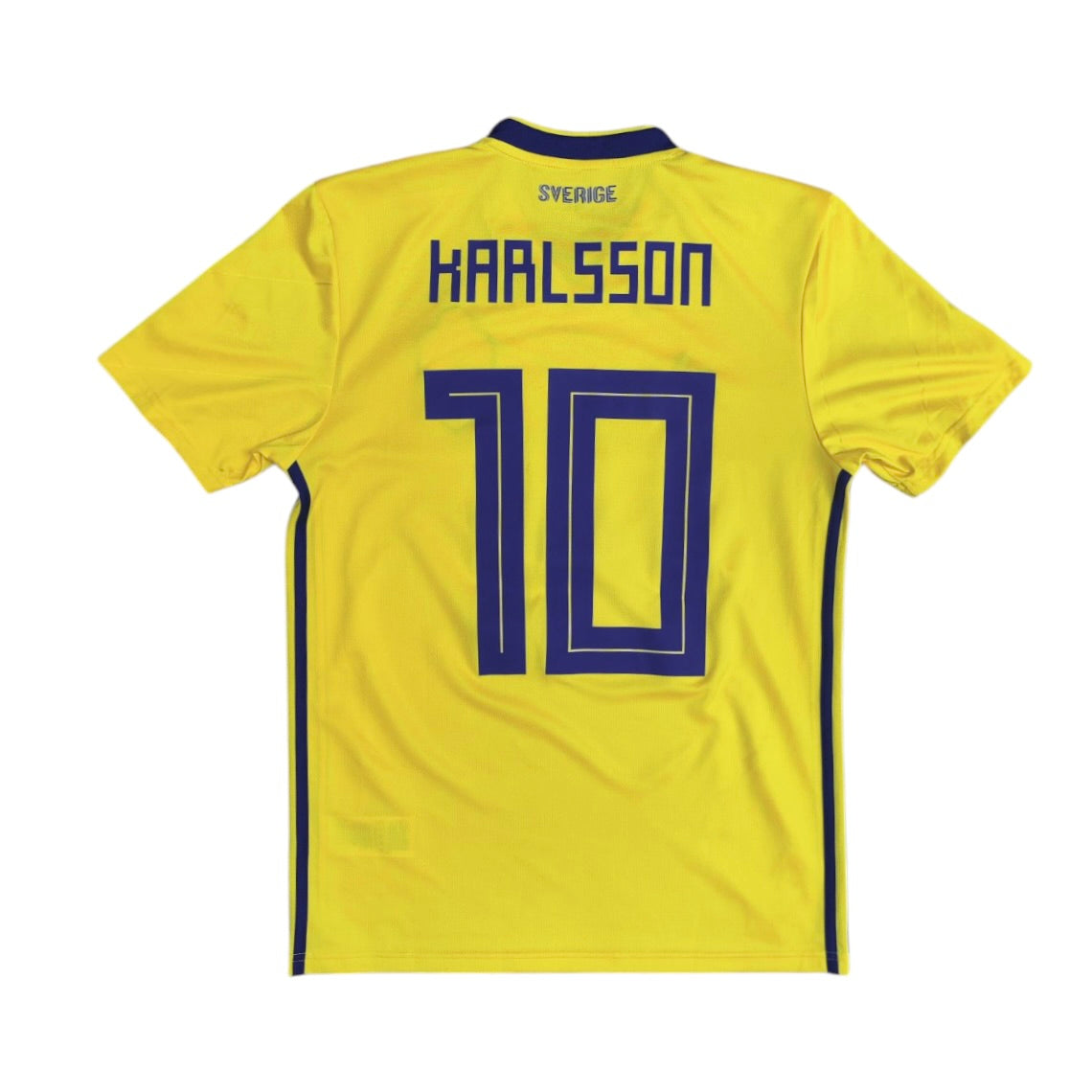 Adidas Sweden 2018/2019 Karlsson #10 Home Football Jersey