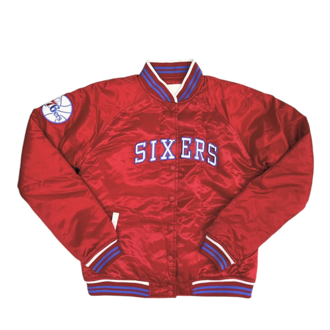 Champion Philadelphia 76ers Red Satin Jacket (W)