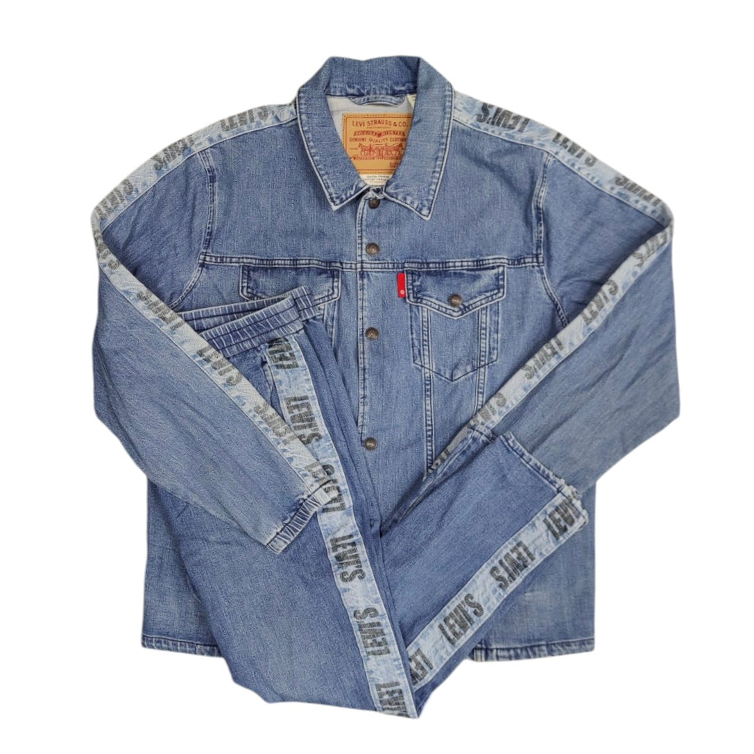 Levis Track Coach Trucker Denim Jacket & Pants Set