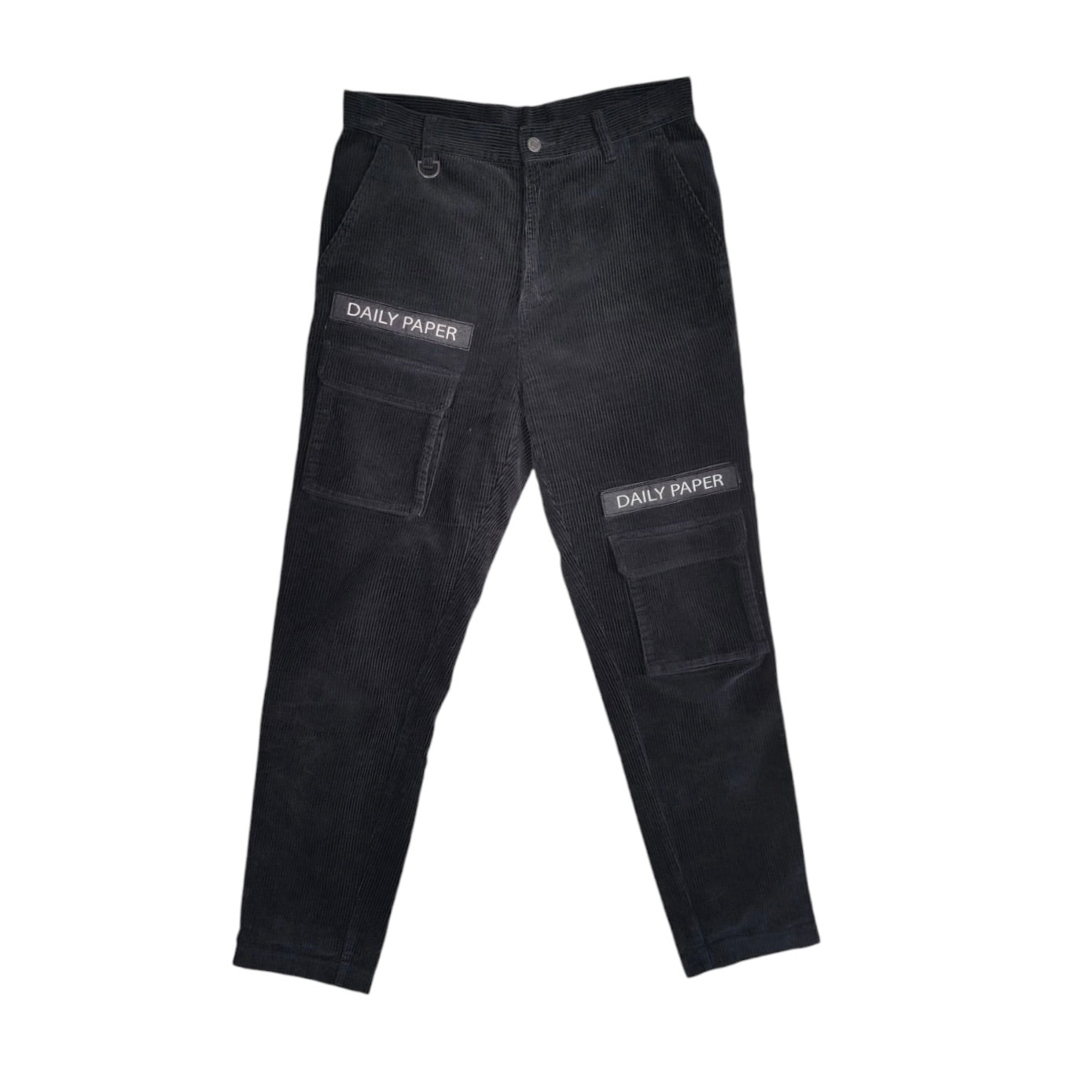 Daily Paper Black Cargo Corduroy Pants