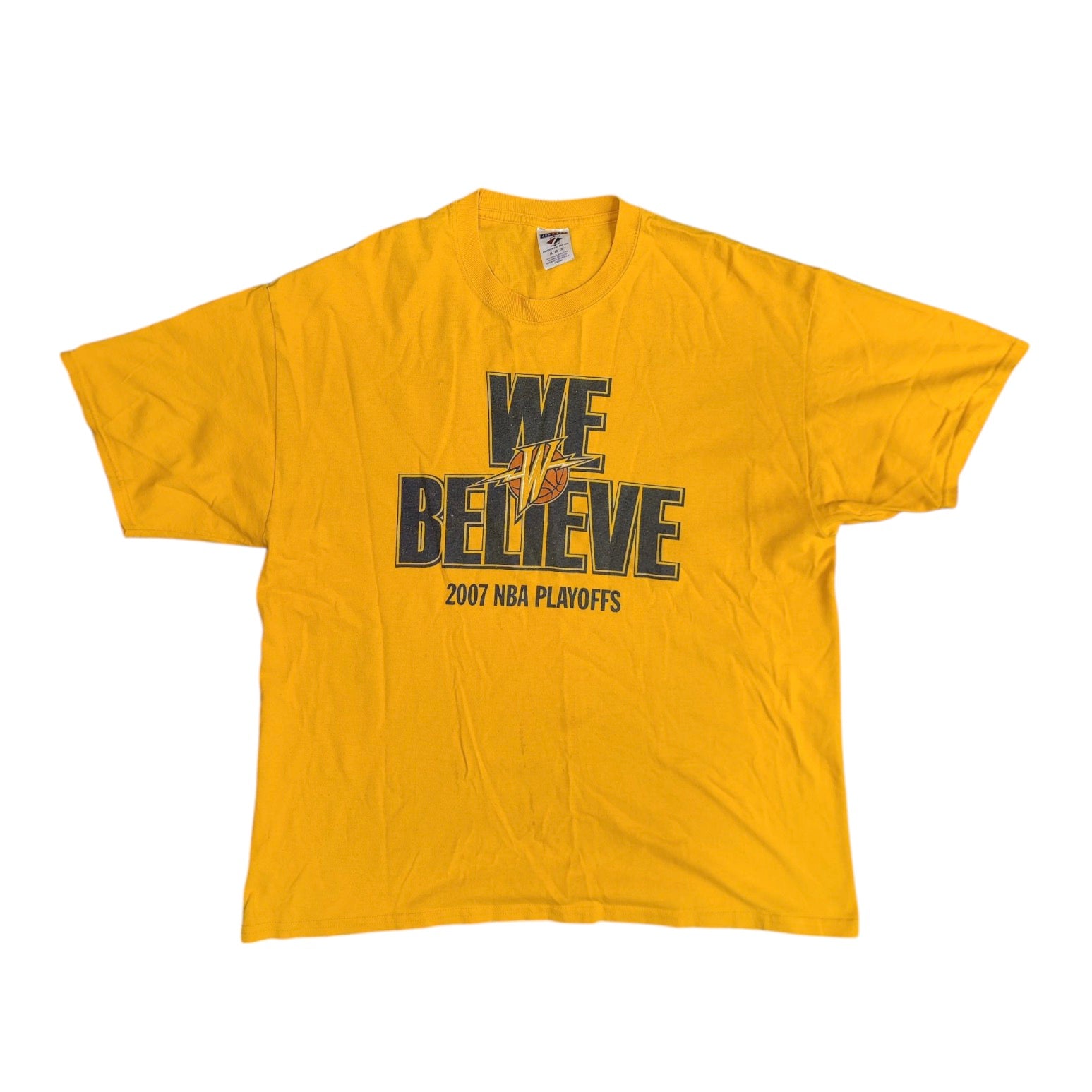 Jerzees San Francisco Golden State Warriors We Believe  2007 NBA Playoffs Tshirt