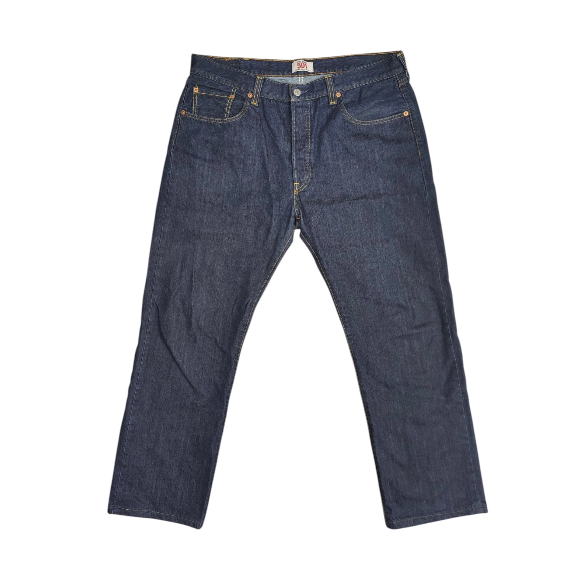 Levis 501 Straight Leg Dark Blue Jeans